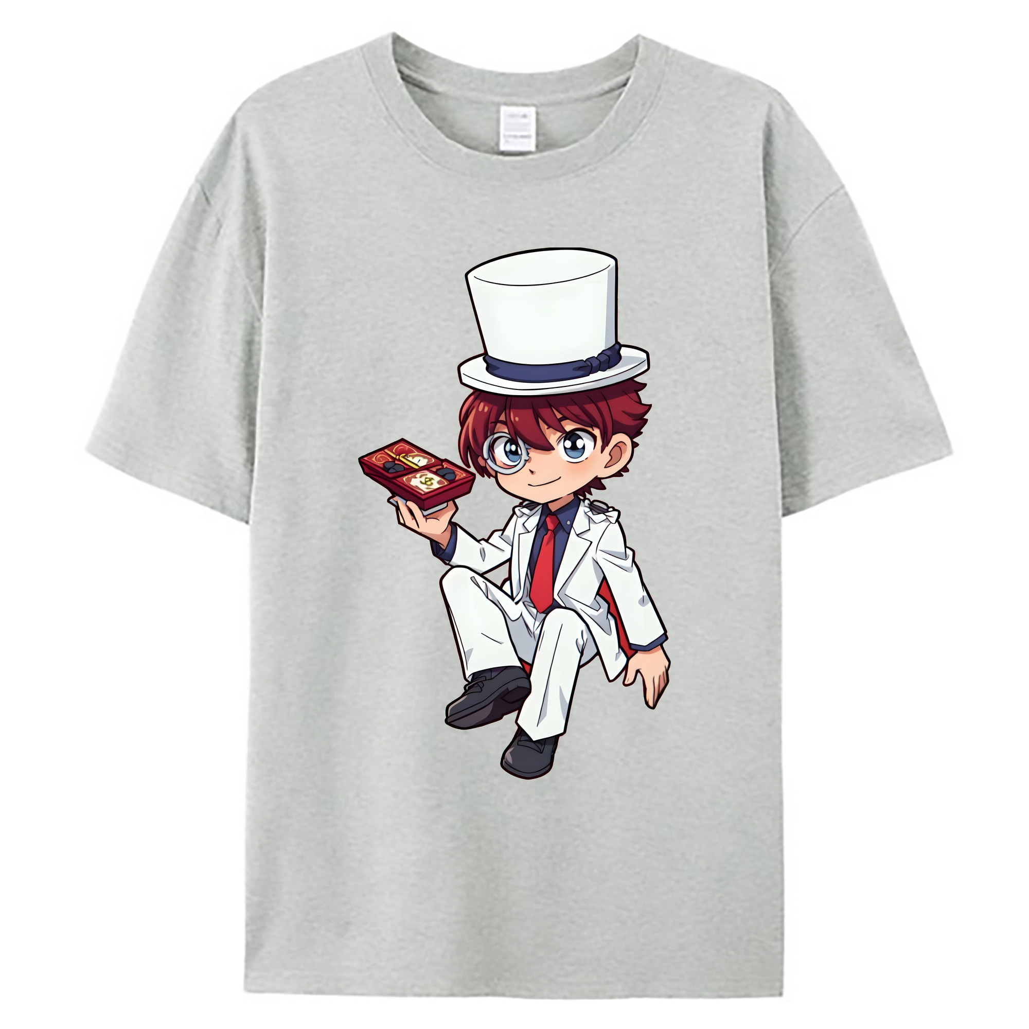 （画像用） 名探偵コナン くろば かいと Detective Conan Kuroba Kaito 綿100％ メンズ半袖Tシャツ｜肌触りやわらか＆通気性