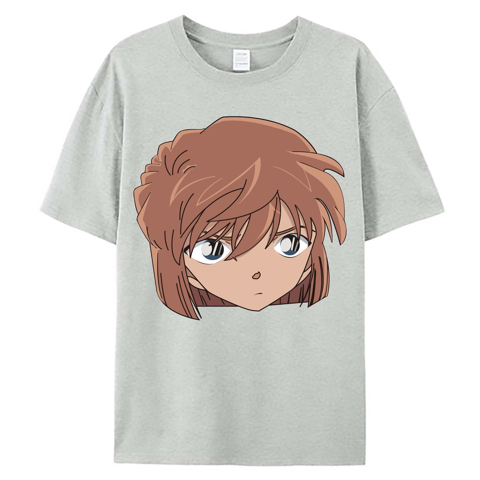 （画像用） 名探偵コナン 灰原 哀 はいばら あい Detective Conan Anita Hailey、Vi Graythorn Haibara Ai 綿100％ メンズ半袖Tシャツ｜肌触りやわらか＆通気性