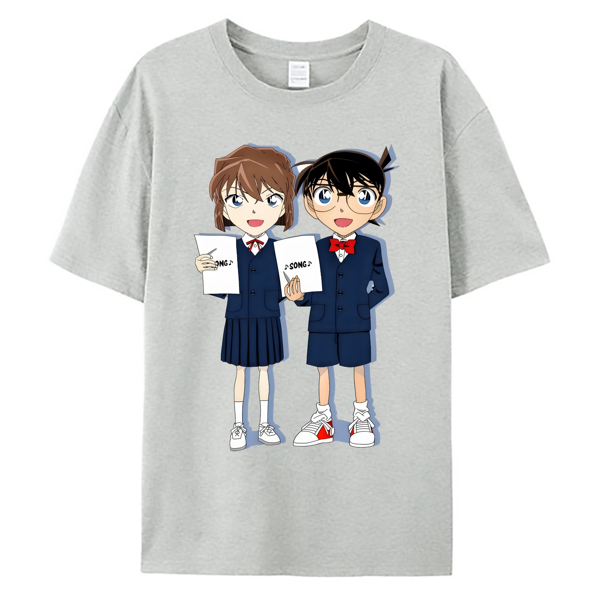 （画像用） 名探偵コナン 灰原 哀 はいばら あい Detective Conan Anita Hailey、Vi Graythorn Haibara Ai 綿100％ メンズ半袖Tシャツ｜肌触りやわらか＆通気性