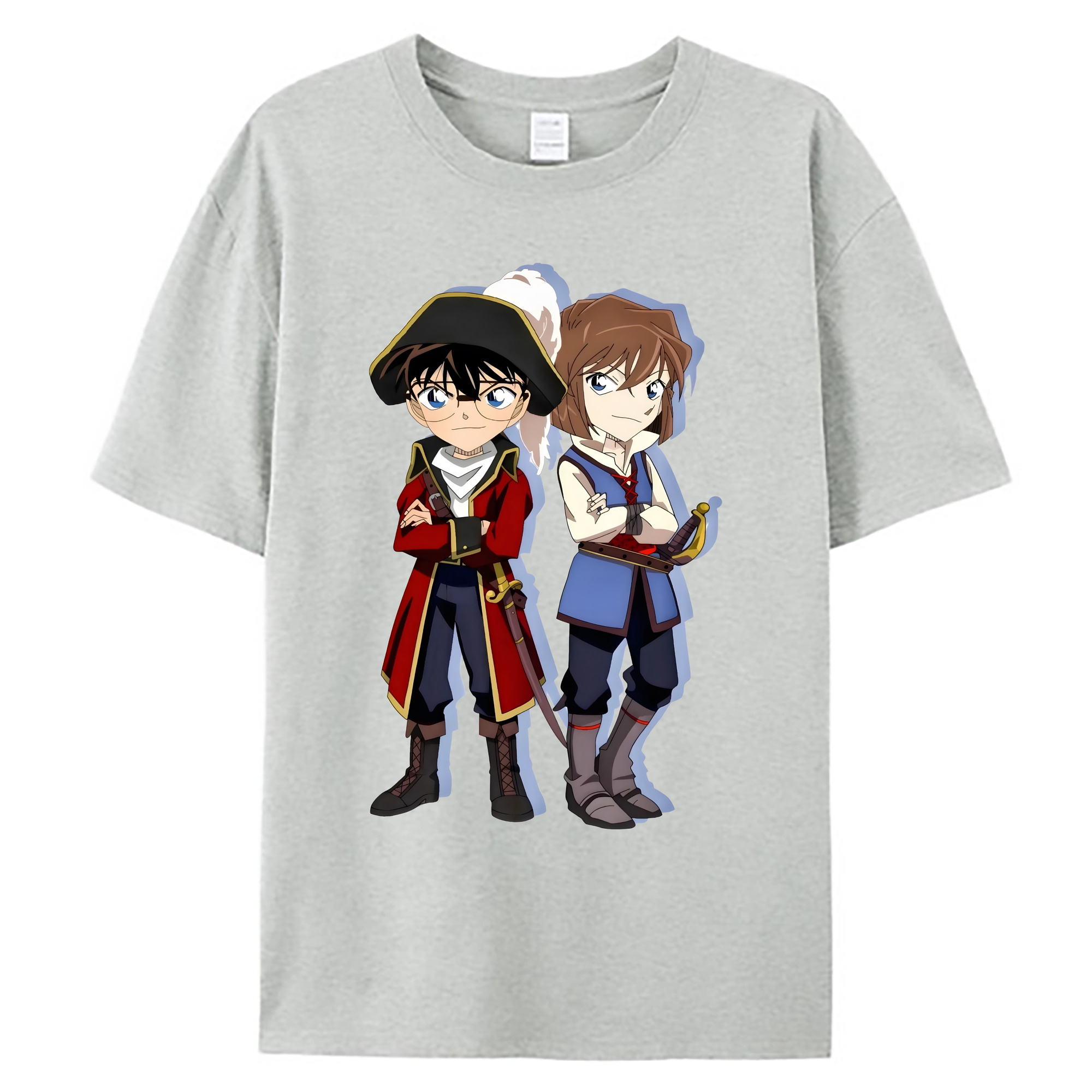 （画像用） 名探偵コナン 灰原 哀 はいばら あい Detective Conan Anita Hailey、Vi Graythorn Haibara Ai 綿100％ メンズ半袖Tシャツ｜肌触りやわらか＆通気性