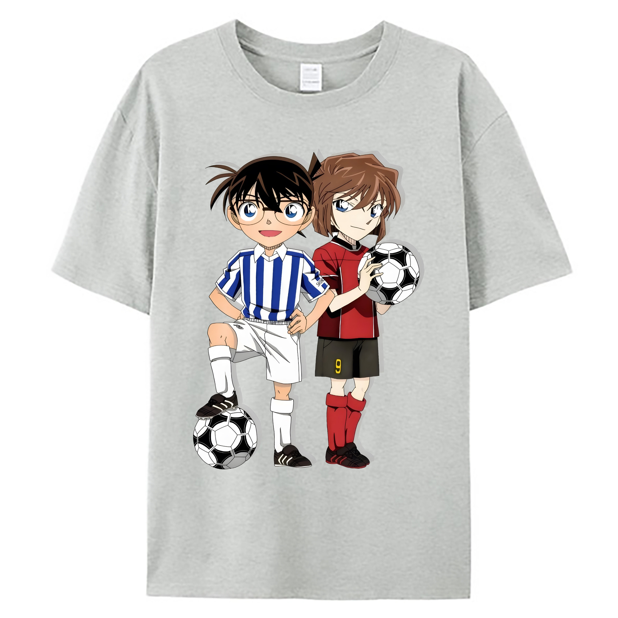 （画像用） 名探偵コナン 灰原 哀 はいばら あい Detective Conan Anita Hailey、Vi Graythorn Haibara Ai 綿100％ メンズ半袖Tシャツ｜肌触りやわらか＆通気性