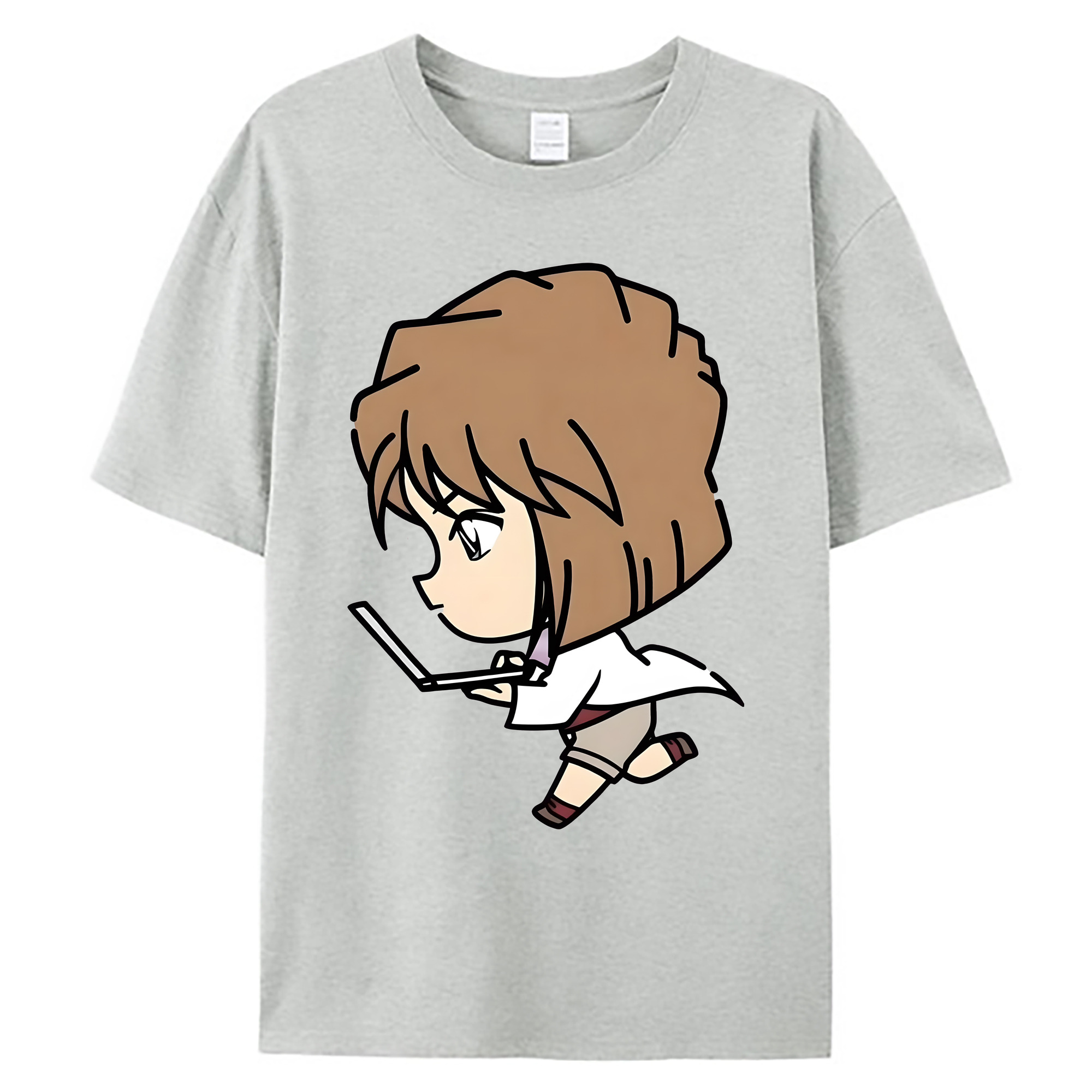 （画像用） 名探偵コナン 灰原 哀 はいばら あい Detective Conan Anita Hailey、Vi Graythorn Haibara Ai 綿100％ メンズ半袖Tシャツ｜肌触りやわらか＆通気性