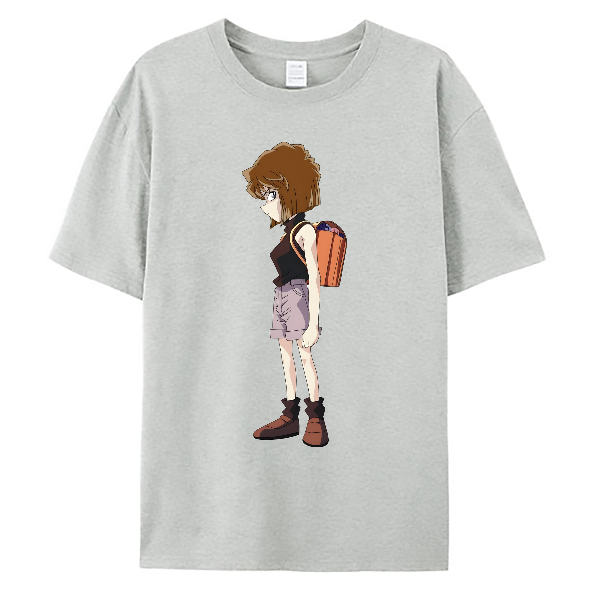 （画像用） 名探偵コナン 灰原 哀 はいばら あい Detective Conan Anita Hailey、Vi Graythorn Haibara Ai 綿100％ メンズ半袖Tシャツ｜肌触りやわらか＆通気性