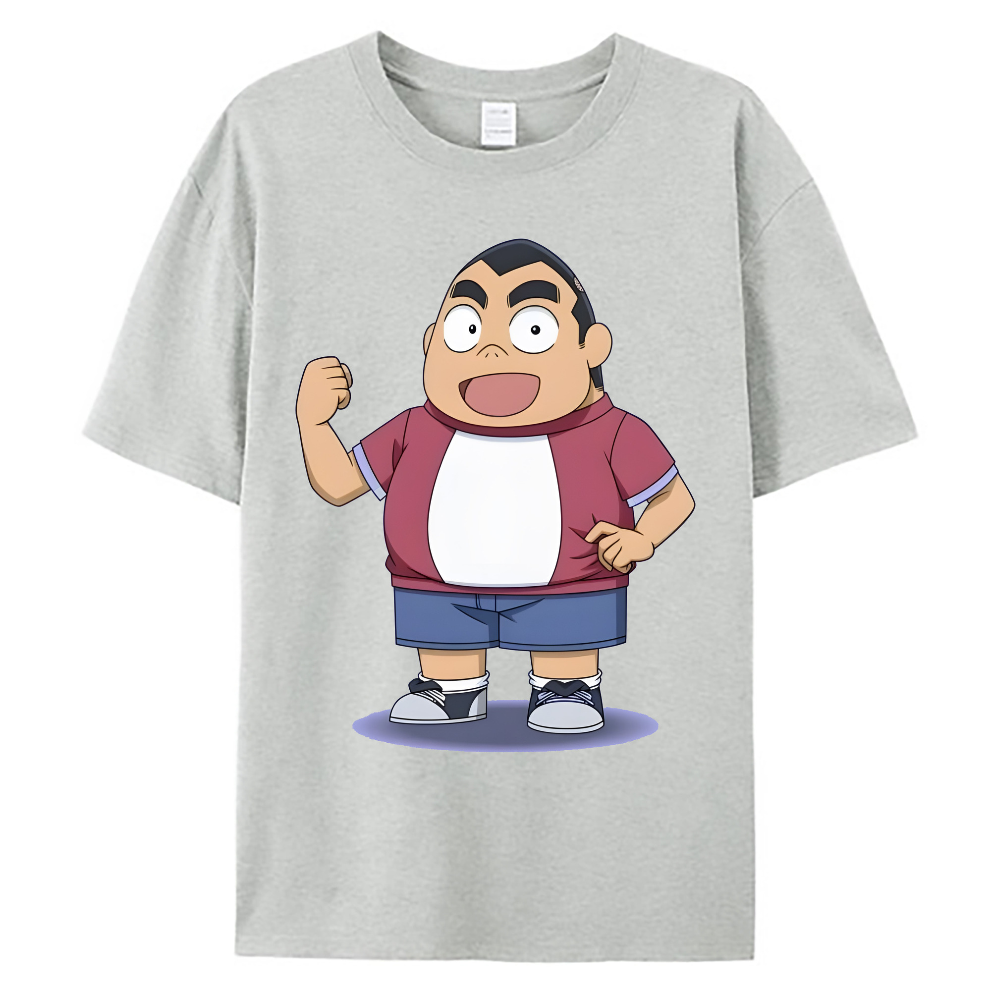 （画像用） 名探偵コナン 小嶋 元太 こじま げんた Detective Conan Kojima Genta 綿100％ メンズ半袖Tシャツ｜肌触りやわらか＆通気性