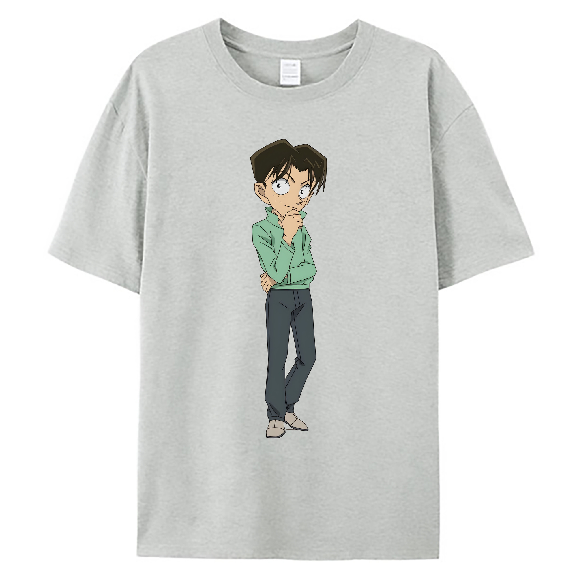 （画像用） 名探偵コナン 円谷 光彦 つぶらや みつひこ Detective Conan Mitch Tennyson 綿100％ メンズ半袖Tシャツ｜肌触りやわらか＆通気性