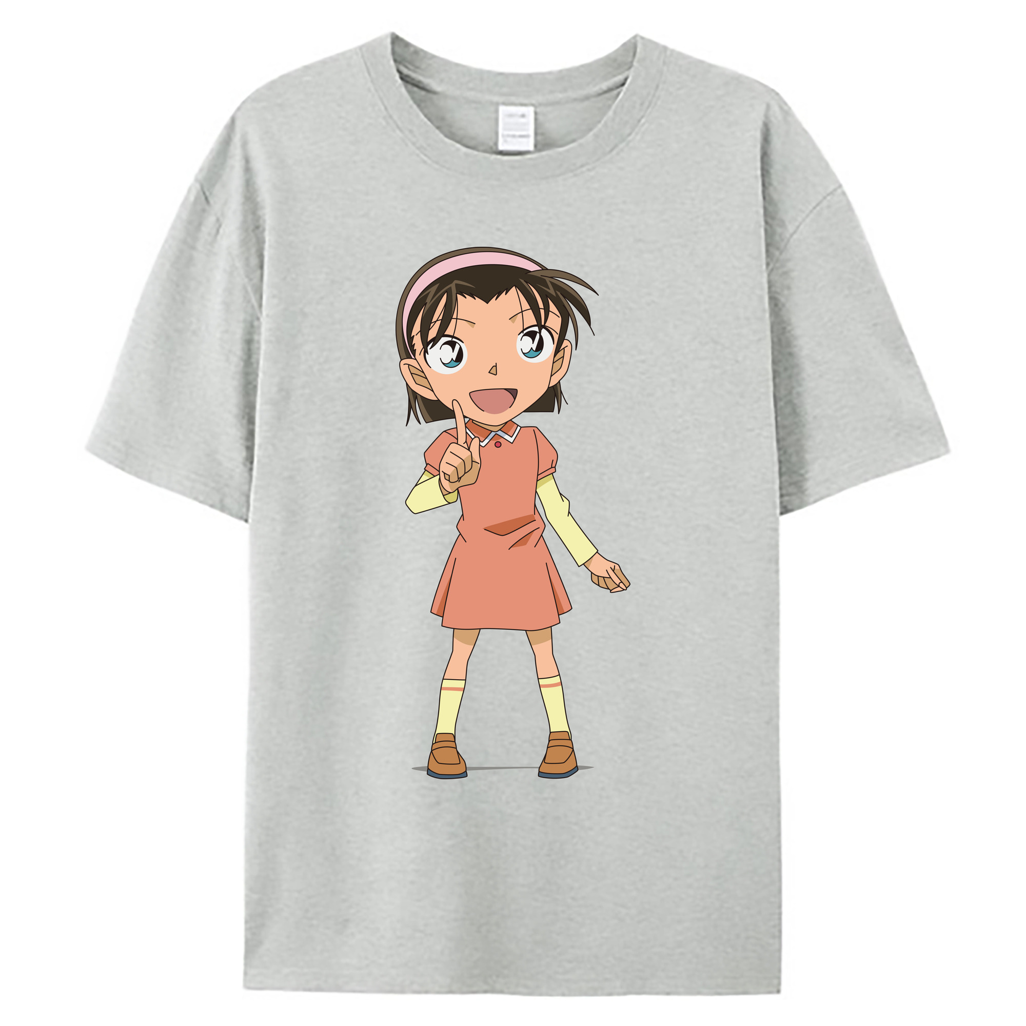 （画像用） 名探偵コナン 吉田 歩美 よしだ あゆみ Detective Conan my Yeager 綿100％ メンズ半袖Tシャツ｜肌触りやわらか＆通気性