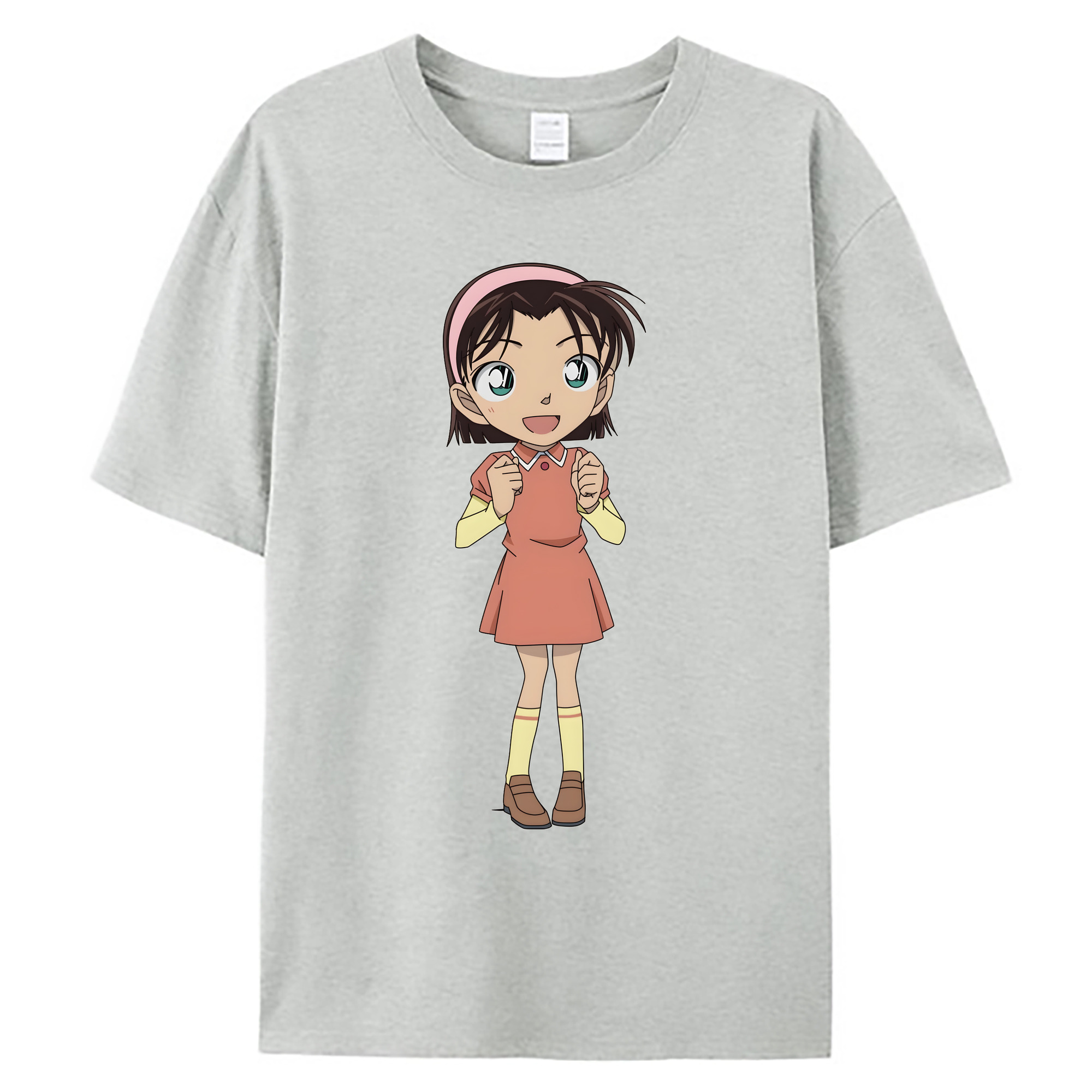 （画像用） 名探偵コナン 吉田 歩美 よしだ あゆみ Detective Conan my Yeager 綿100％ メンズ半袖Tシャツ｜肌触りやわらか＆通気性