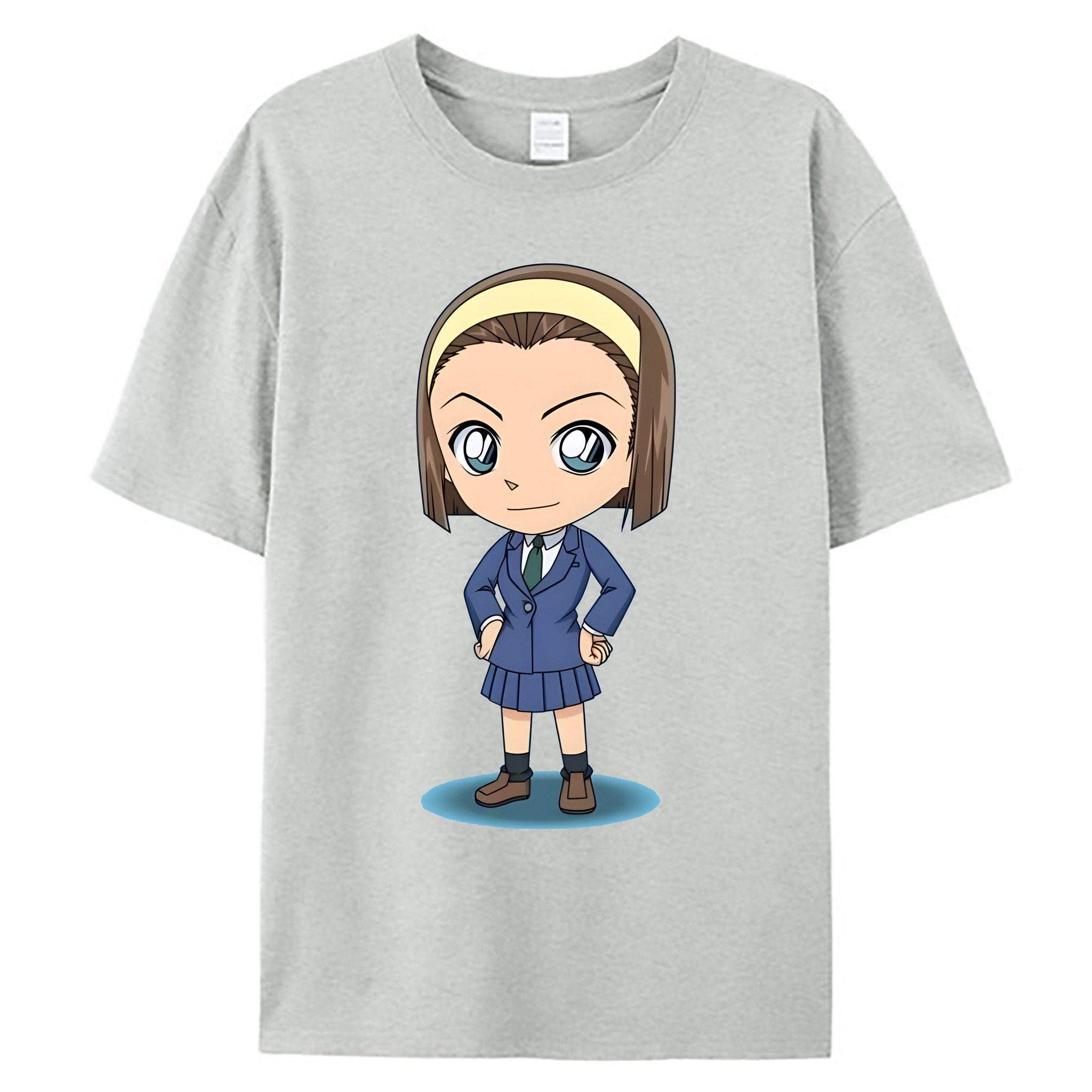 （画像用） 名探偵コナン 吉田 歩美 よしだ あゆみ Detective Conan my Yeager 綿100％ メンズ半袖Tシャツ｜肌触りやわらか＆通気性