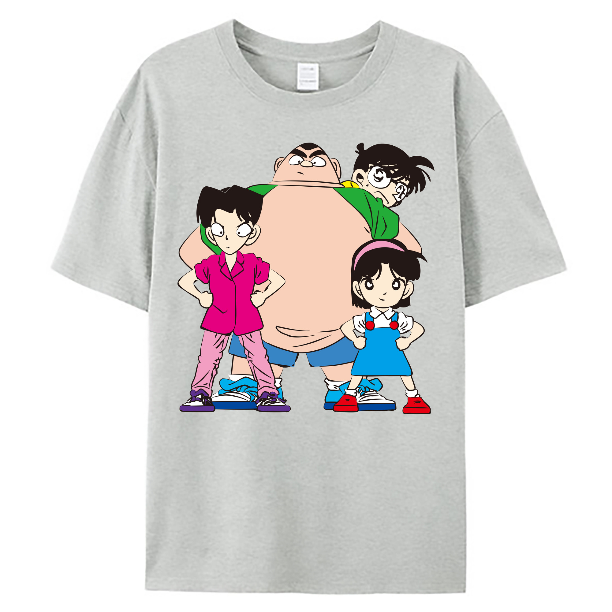 （画像用） 名探偵コナン Detective Conan 綿100％ メンズ半袖Tシャツ｜肌触りやわらか＆通気性
