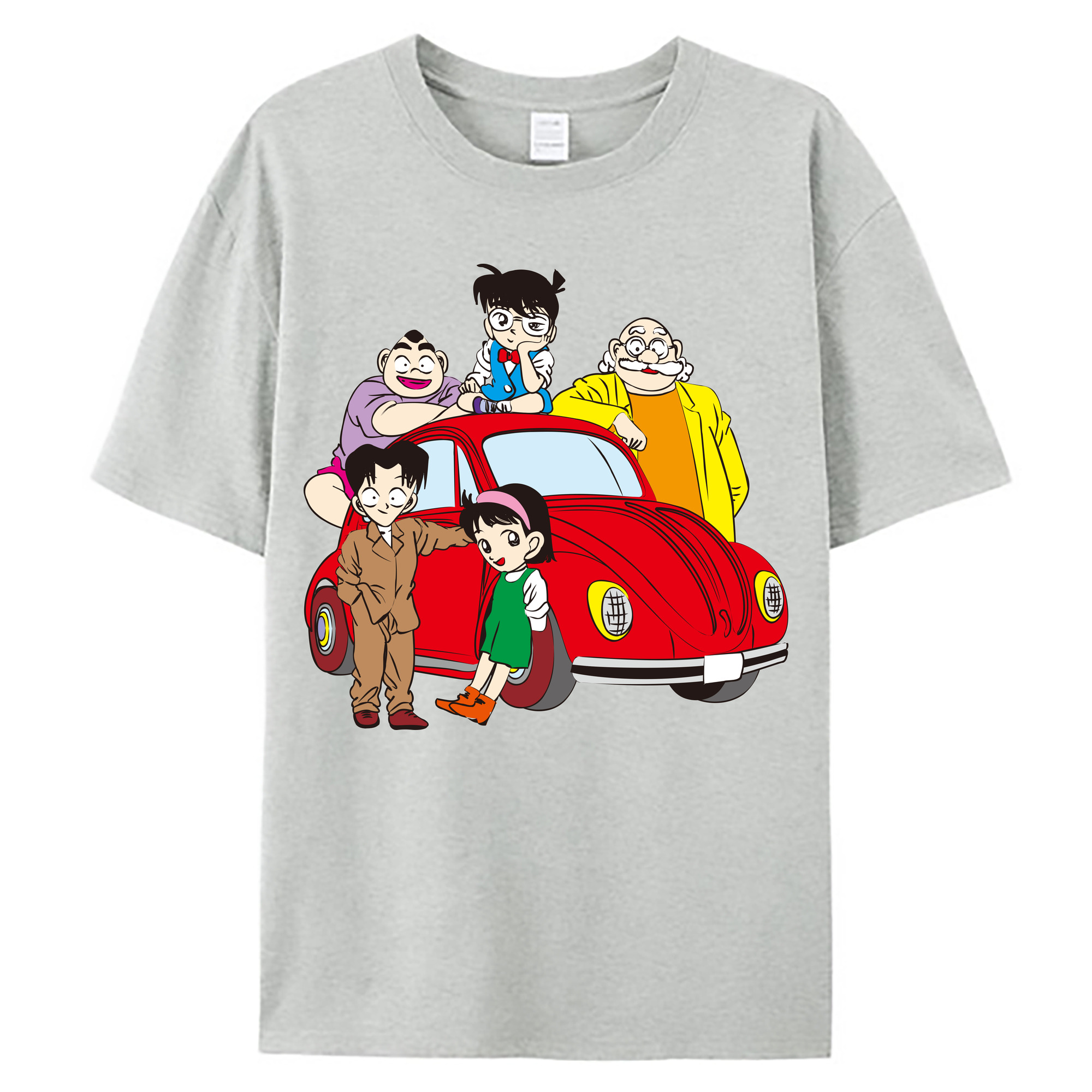 （画像用） 名探偵コナン Detective Conan 綿100％ メンズ半袖Tシャツ｜肌触りやわらか＆通気性