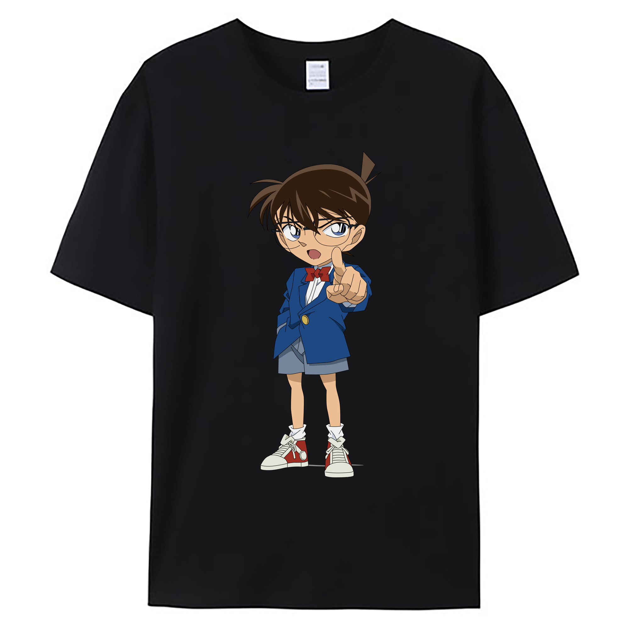 （画像用） 名探偵コナン 江戸川 コナン Detective Conan Conan Edogawa 綿100％ メンズ半袖Tシャツ｜肌触りやわらか＆通気性