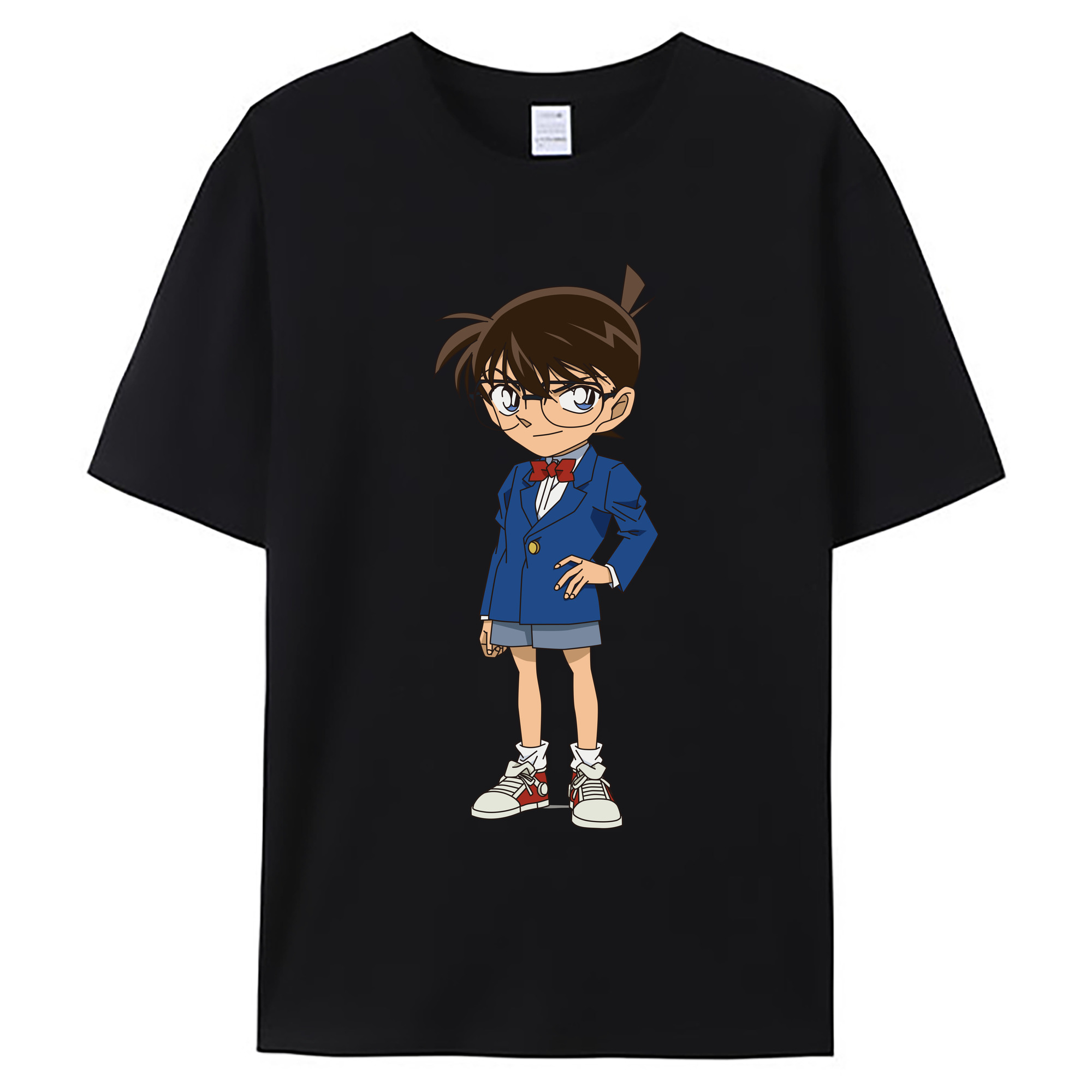 （画像用） 名探偵コナン 江戸川 コナン Detective Conan Conan Edogawa 綿100％ メンズ半袖Tシャツ｜肌触りやわらか＆通気性