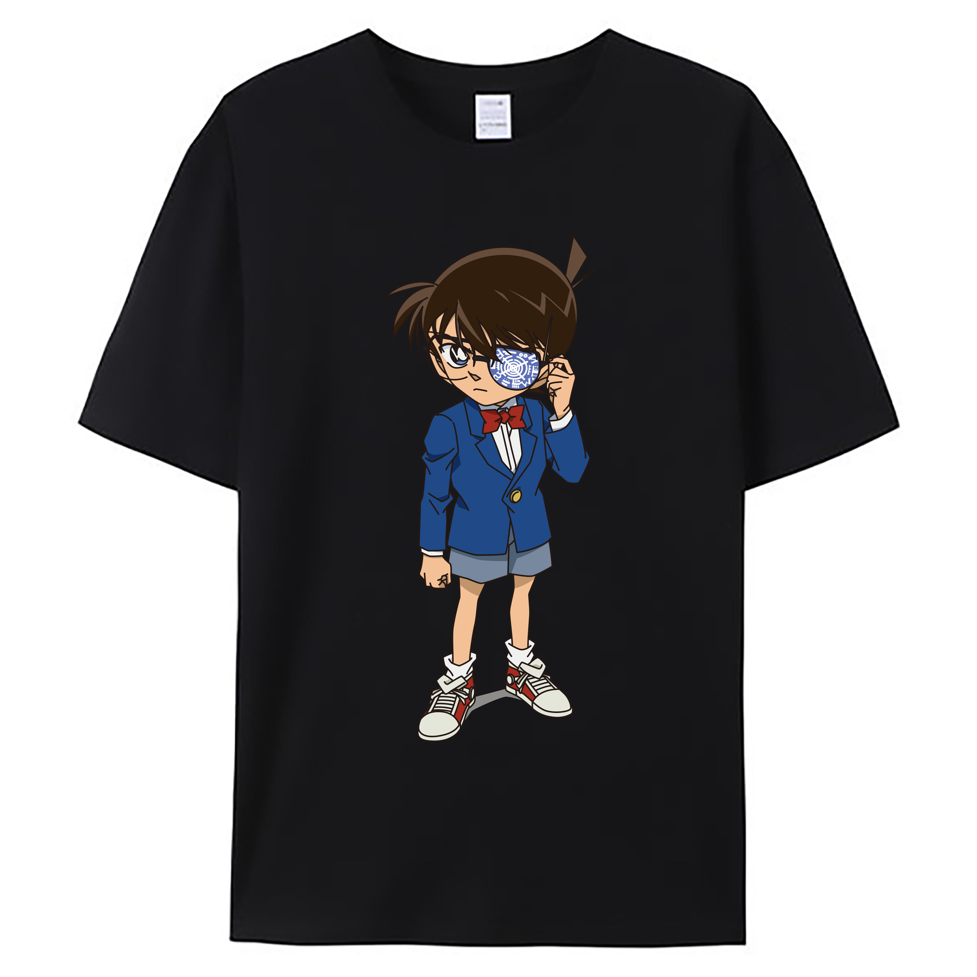 （画像用） 名探偵コナン 江戸川 コナン Detective Conan Conan Edogawa 綿100％ メンズ半袖Tシャツ｜肌触りやわらか＆通気性