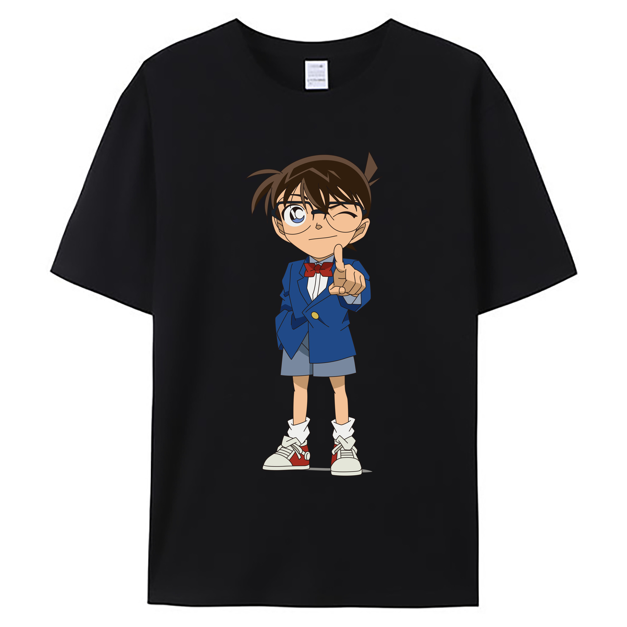 （画像用） 名探偵コナン 江戸川 コナン Detective Conan Conan Edogawa 綿100％ メンズ半袖Tシャツ｜肌触りやわらか＆通気性