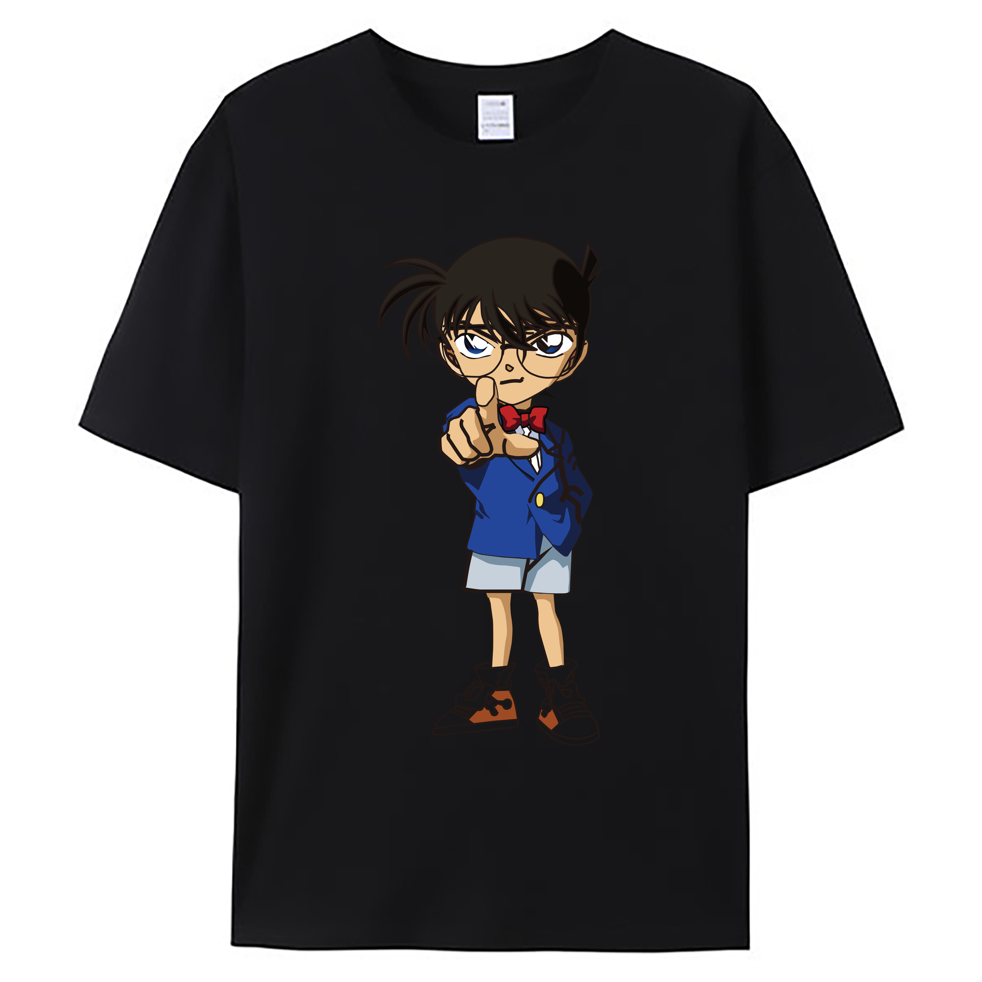 （画像用） 名探偵コナン 江戸川 コナン Detective Conan Conan Edogawa 綿100％ メンズ半袖Tシャツ｜肌触りやわらか＆通気性