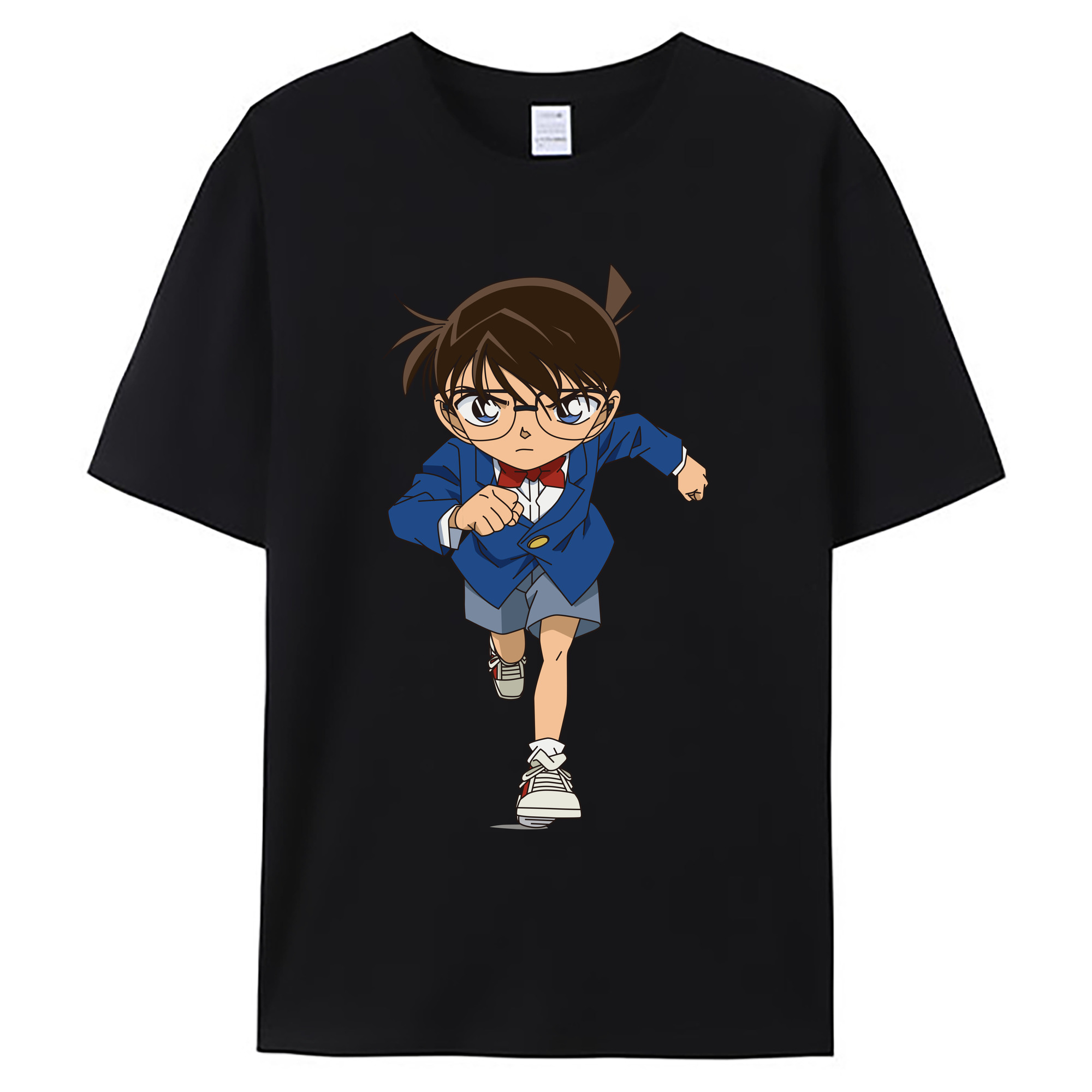 （画像用） 名探偵コナン 江戸川 コナン Detective Conan Conan Edogawa 綿100％ メンズ半袖Tシャツ｜肌触りやわらか＆通気性