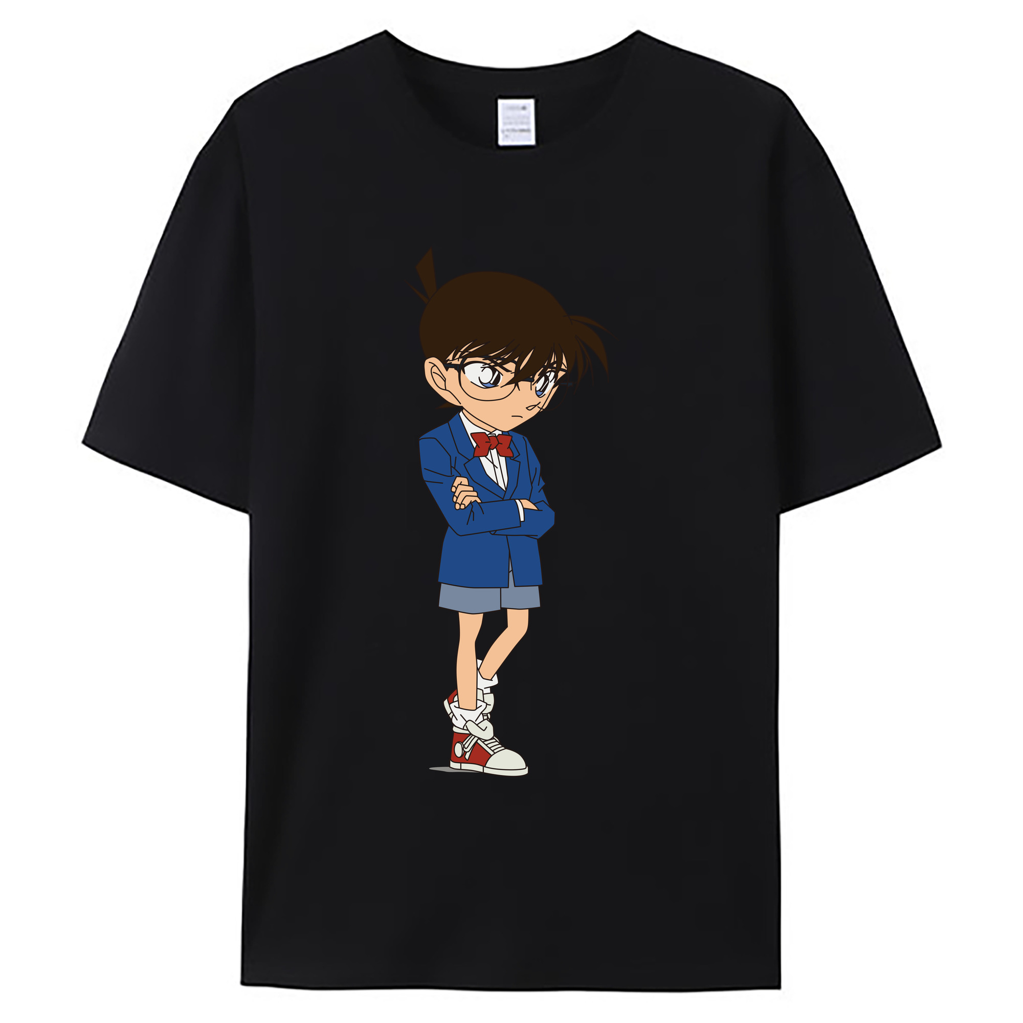 （画像用） 名探偵コナン 江戸川 コナン Detective Conan Conan Edogawa 綿100％ メンズ半袖Tシャツ｜肌触りやわらか＆通気性