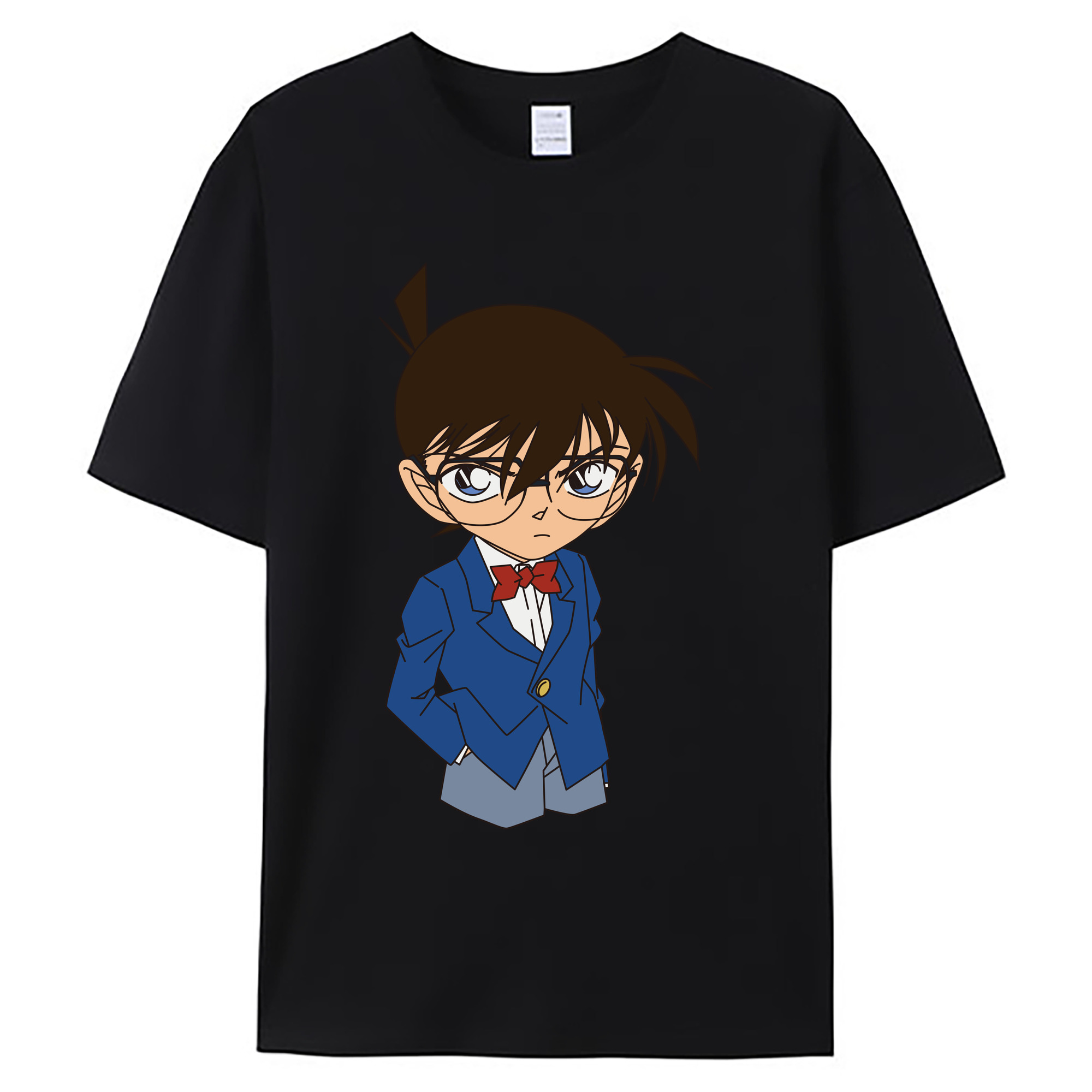 （画像用） 名探偵コナン 江戸川 コナン Detective Conan Conan Edogawa 綿100％ メンズ半袖Tシャツ｜肌触りやわらか＆通気性