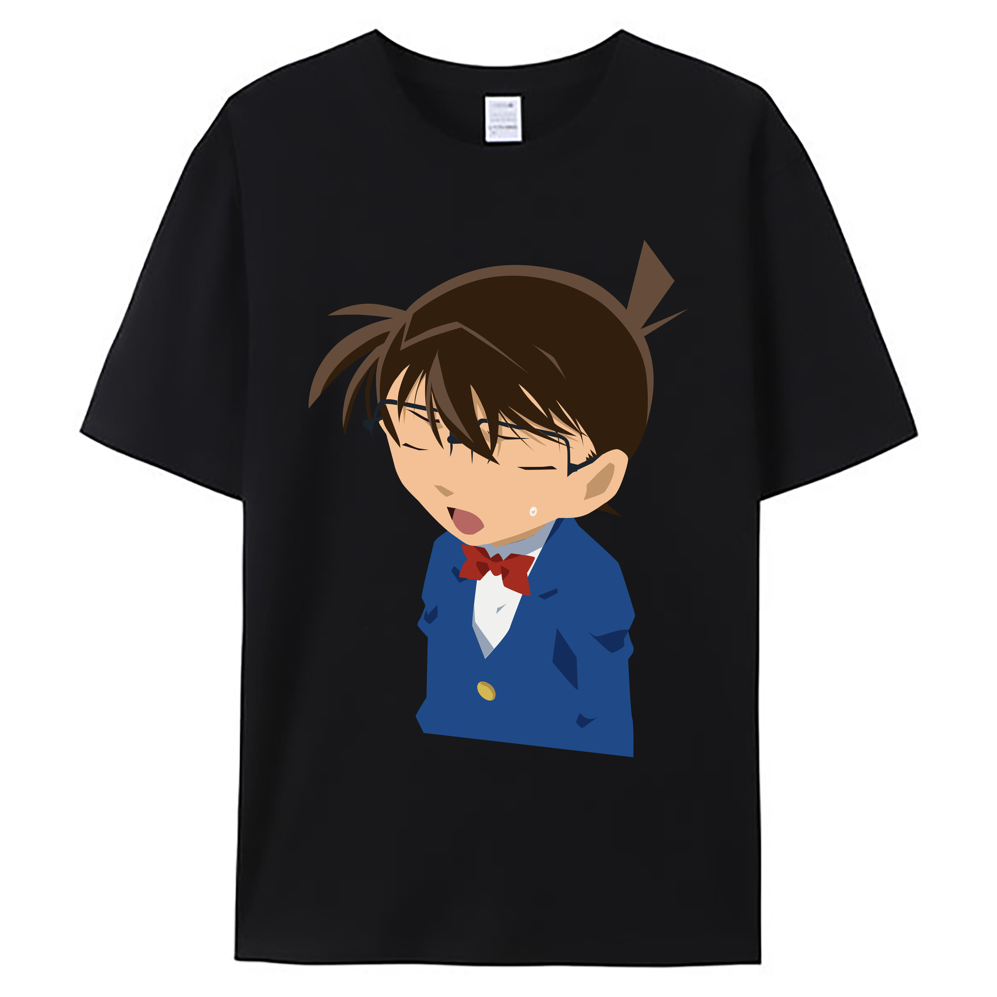 （画像用） 名探偵コナン 江戸川 コナン Detective Conan Conan Edogawa 綿100％ メンズ半袖Tシャツ｜肌触りやわらか＆通気性