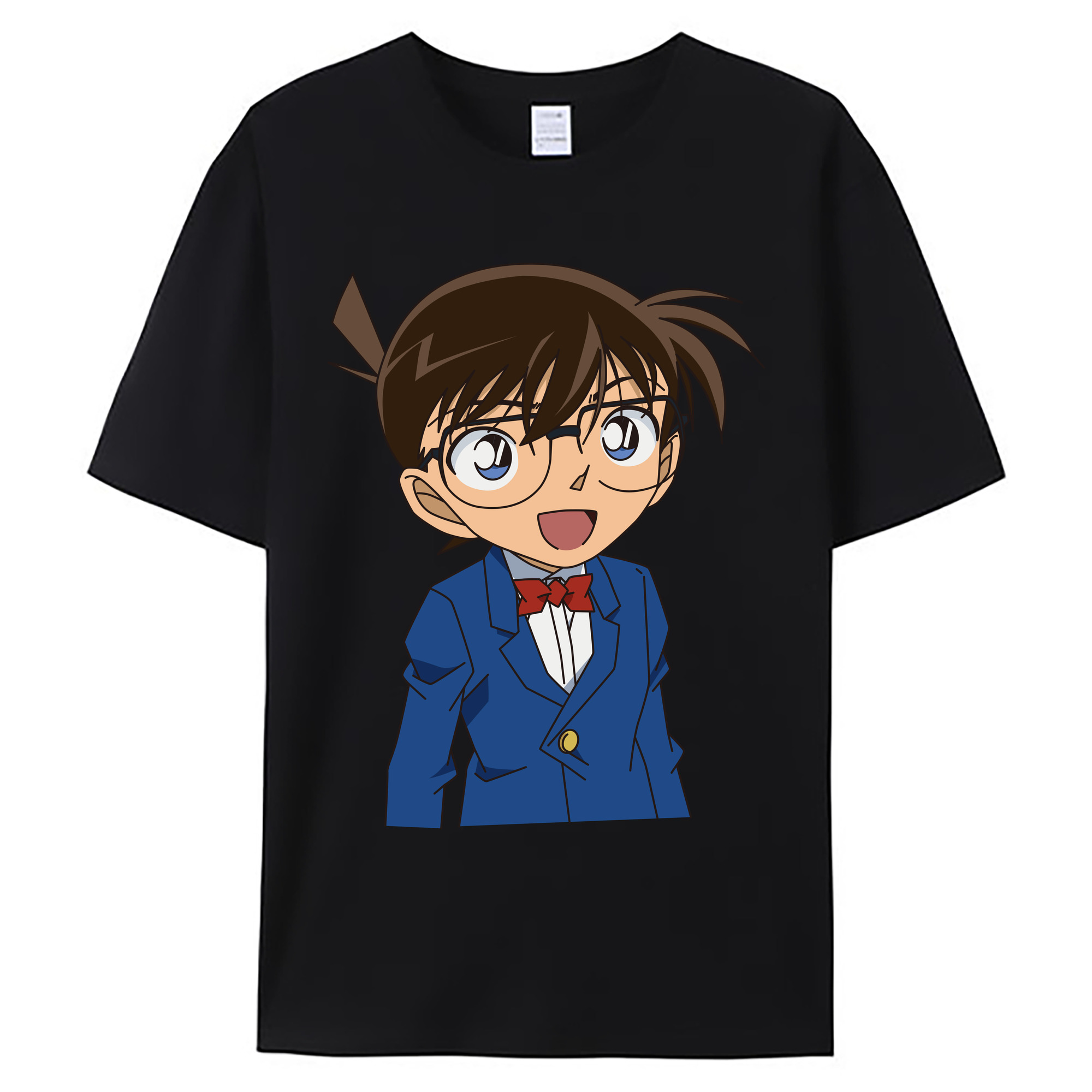 （画像用） 名探偵コナン 江戸川 コナン Detective Conan Conan Edogawa 綿100％ メンズ半袖Tシャツ｜肌触りやわらか＆通気性