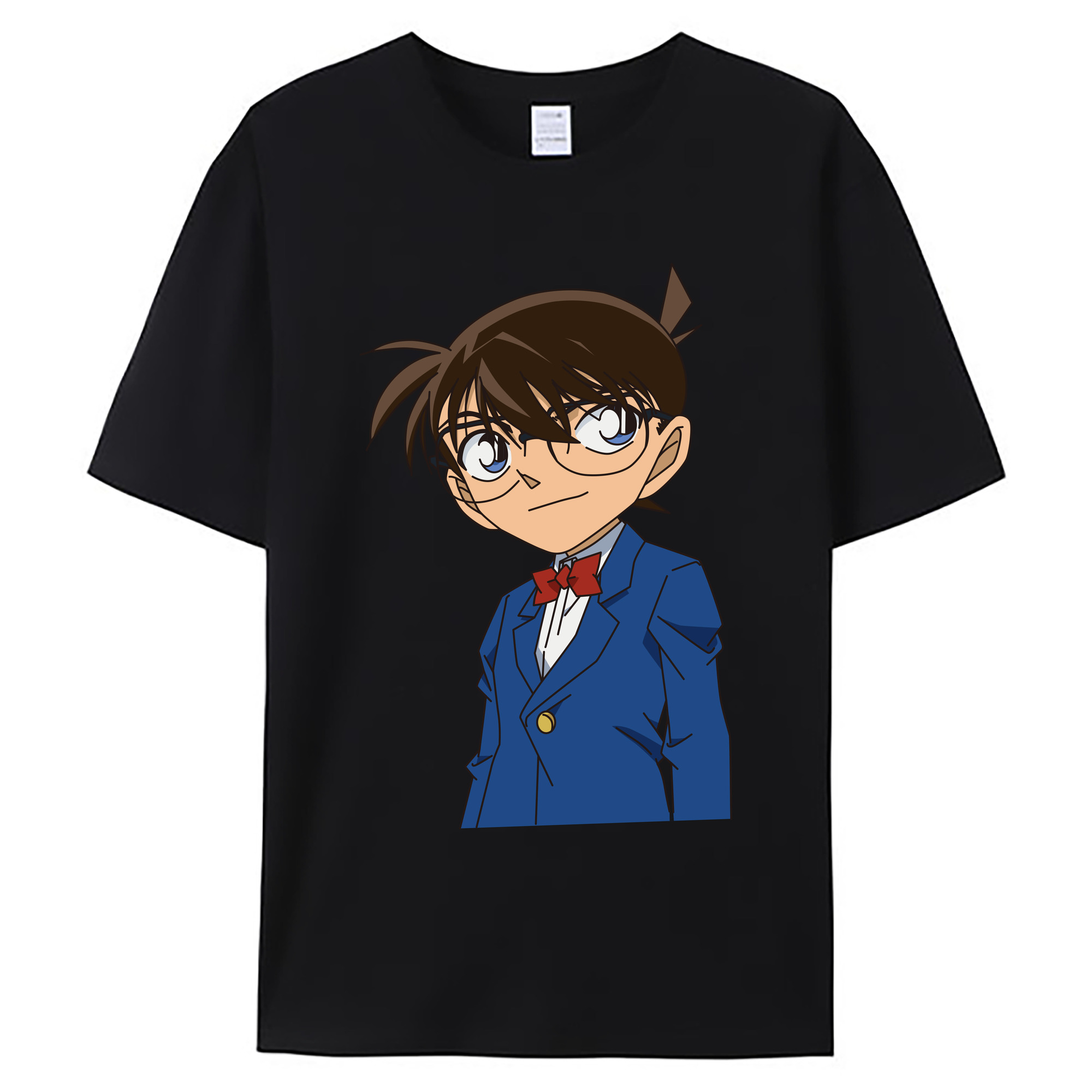 （画像用） 名探偵コナン 江戸川 コナン Detective Conan Conan Edogawa 綿100％ メンズ半袖Tシャツ｜肌触りやわらか＆通気性