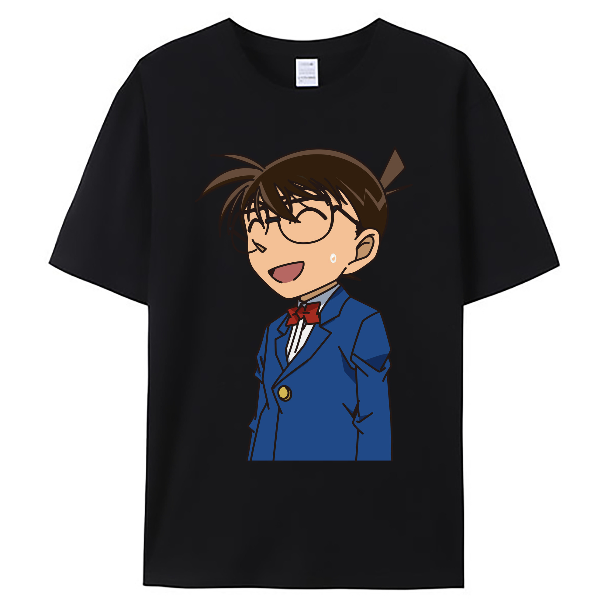 （画像用） 名探偵コナン 江戸川 コナン Detective Conan Conan Edogawa 綿100％ メンズ半袖Tシャツ｜肌触りやわらか＆通気性