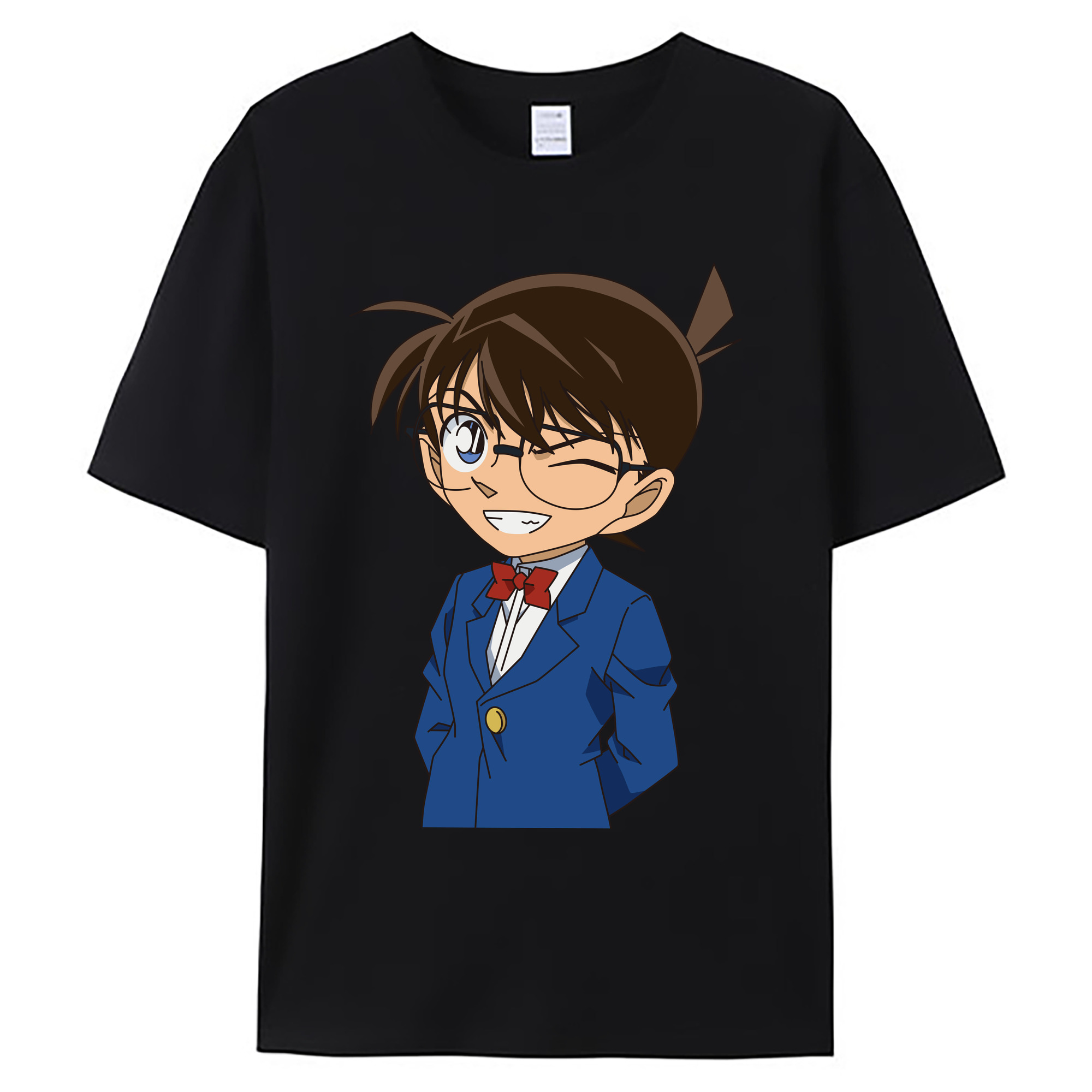 （画像用） 名探偵コナン 江戸川 コナン Detective Conan Conan Edogawa 綿100％ メンズ半袖Tシャツ｜肌触りやわらか＆通気性