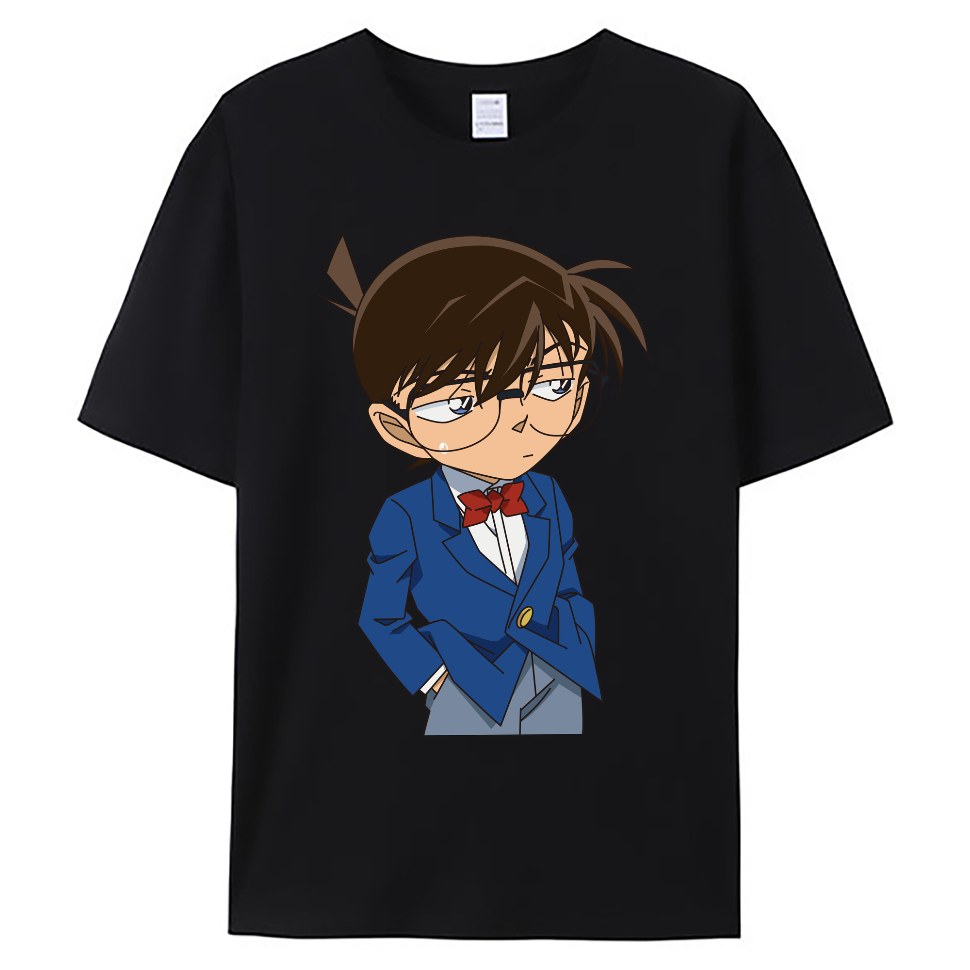 （画像用） 名探偵コナン 江戸川 コナン Detective Conan Conan Edogawa 綿100％ メンズ半袖Tシャツ｜肌触りやわらか＆通気性