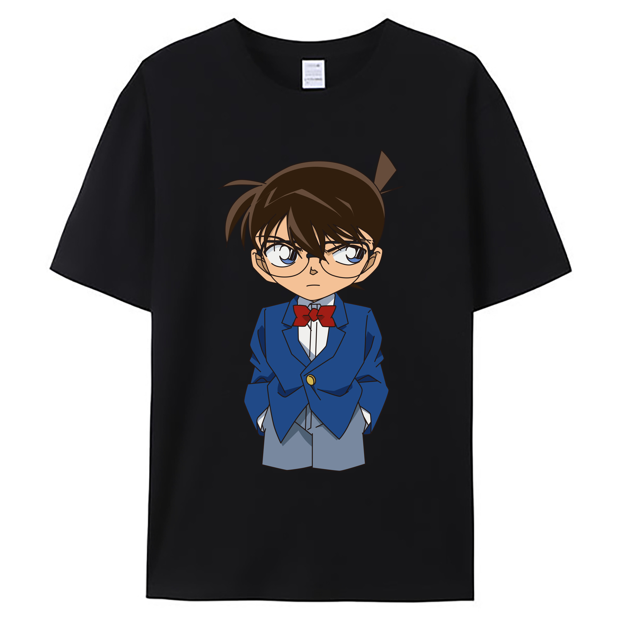 （画像用） 名探偵コナン 江戸川 コナン Detective Conan Conan Edogawa 綿100％ メンズ半袖Tシャツ｜肌触りやわらか＆通気性