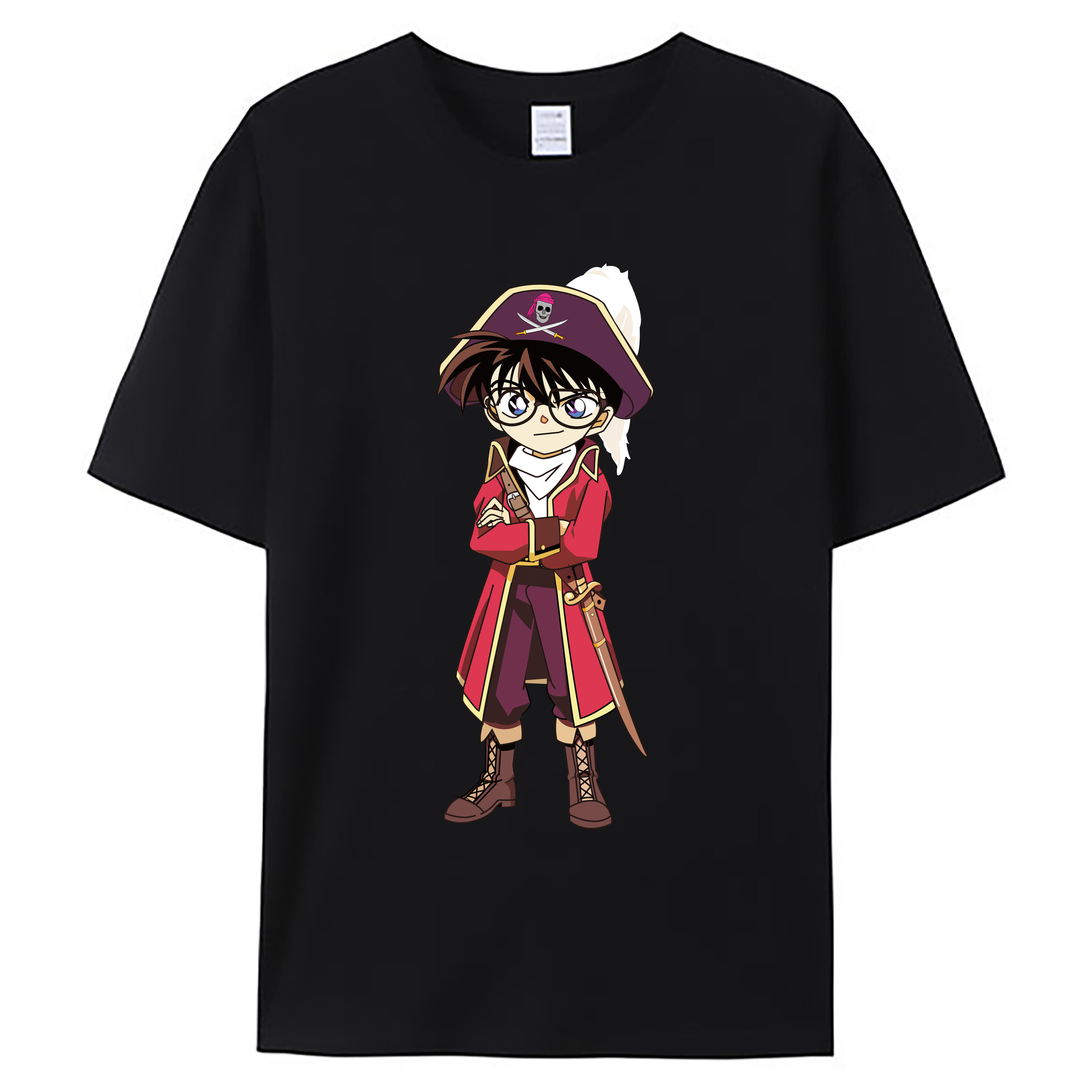（画像用） 名探偵コナン 江戸川 コナン Detective Conan Conan Edogawa 綿100％ メンズ半袖Tシャツ｜肌触りやわらか＆通気性