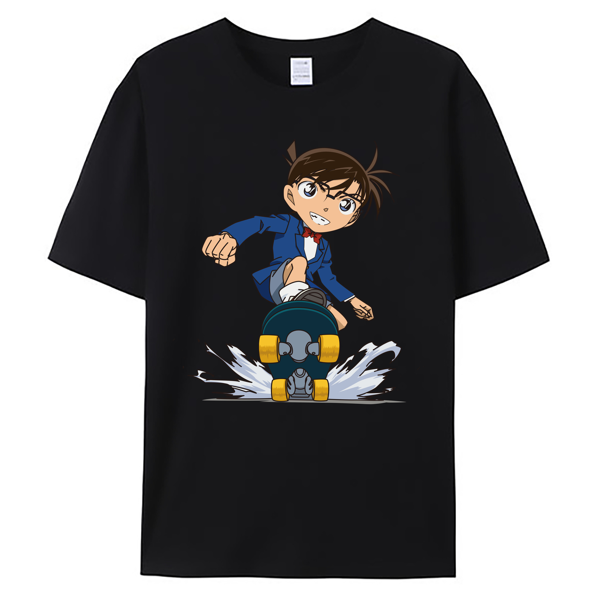 （画像用） 名探偵コナン 江戸川 コナン Detective Conan Conan Edogawa 綿100％ メンズ半袖Tシャツ｜肌触りやわらか＆通気性