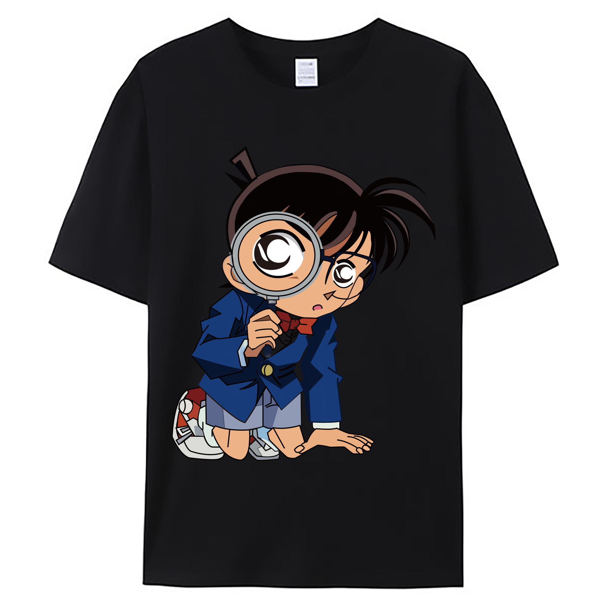 （画像用） 名探偵コナン 江戸川 コナン Detective Conan Conan Edogawa 綿100％ メンズ半袖Tシャツ｜肌触りやわらか＆通気性
