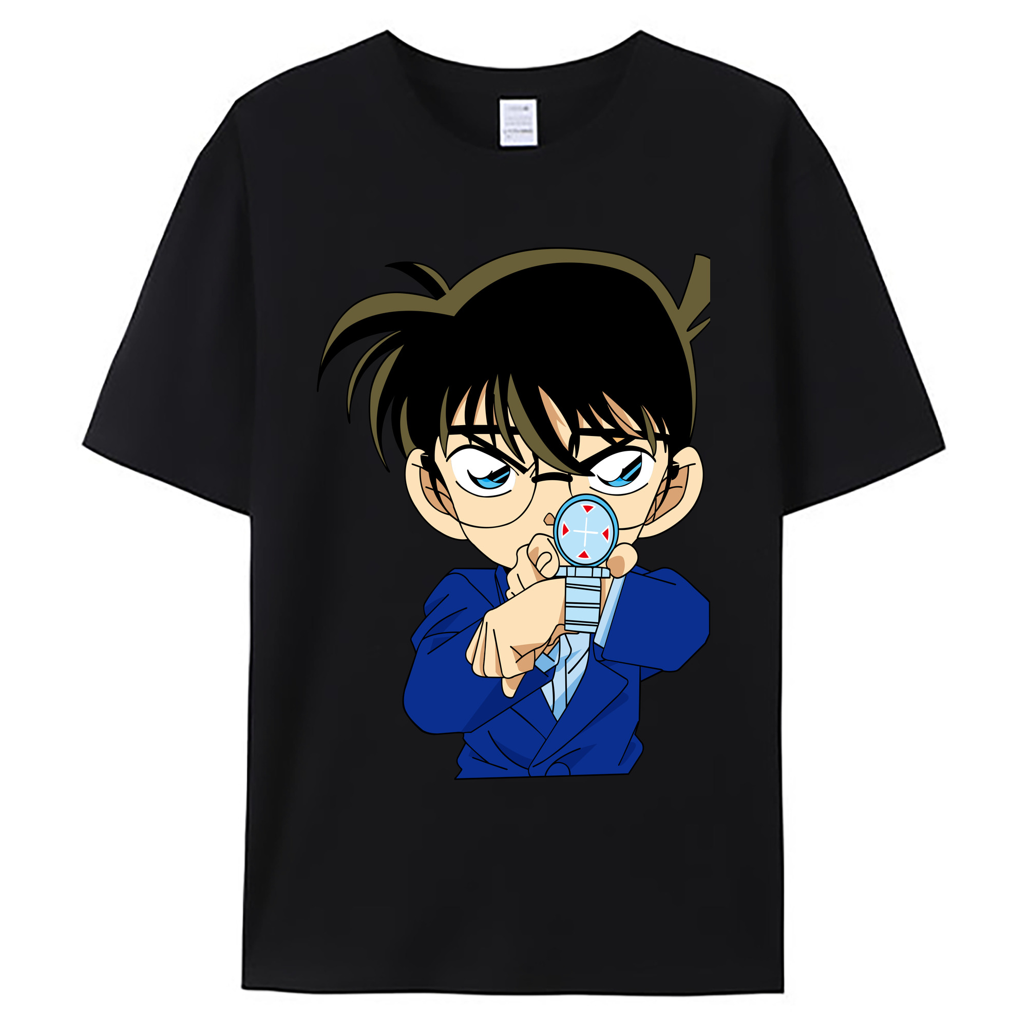 （画像用） 名探偵コナン 江戸川 コナン Detective Conan Conan Edogawa 綿100％ メンズ半袖Tシャツ｜肌触りやわらか＆通気性