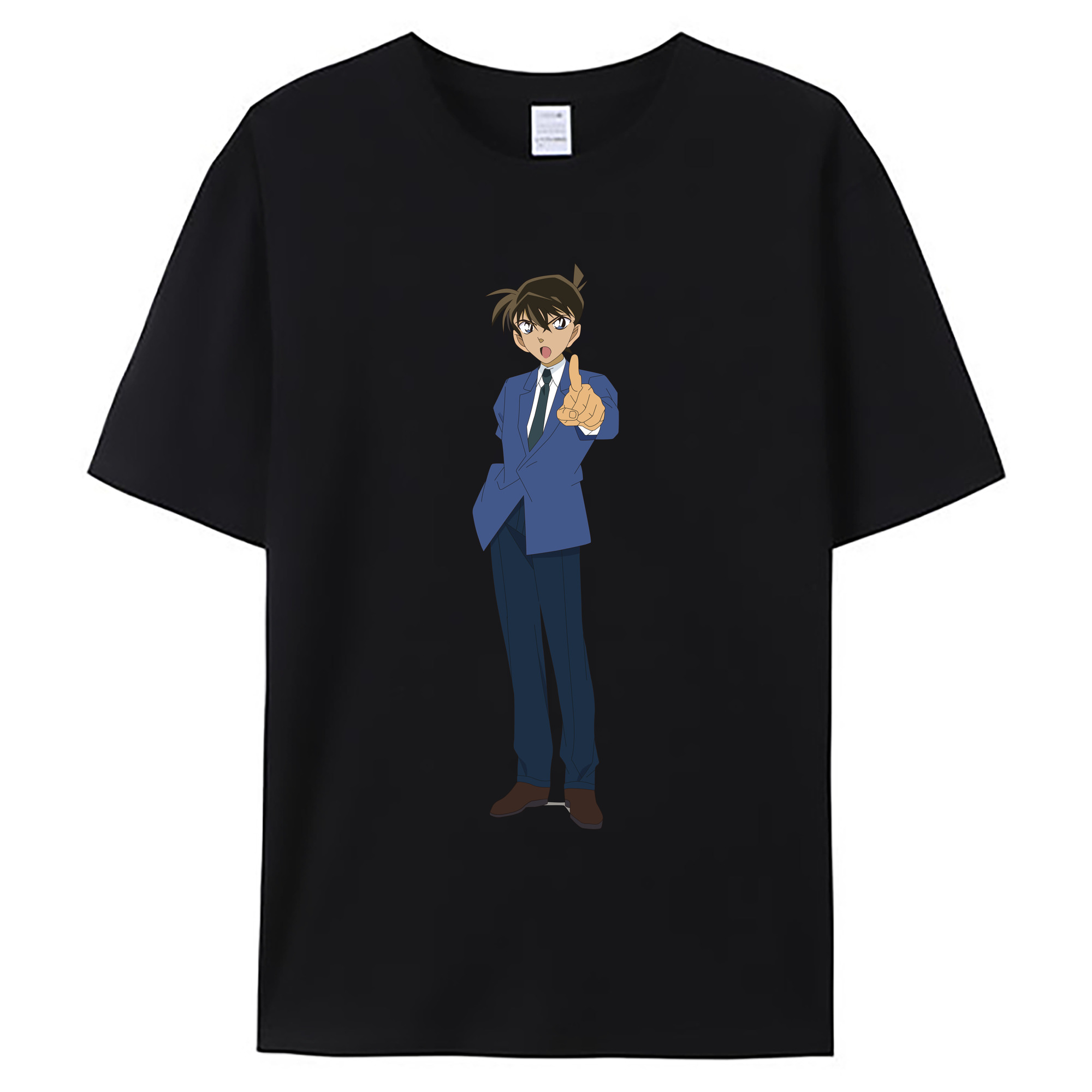 （画像用） 名探偵コナン 江戸川 コナン Detective Conan Conan Edogawa 綿100％ メンズ半袖Tシャツ｜肌触りやわらか＆通気性