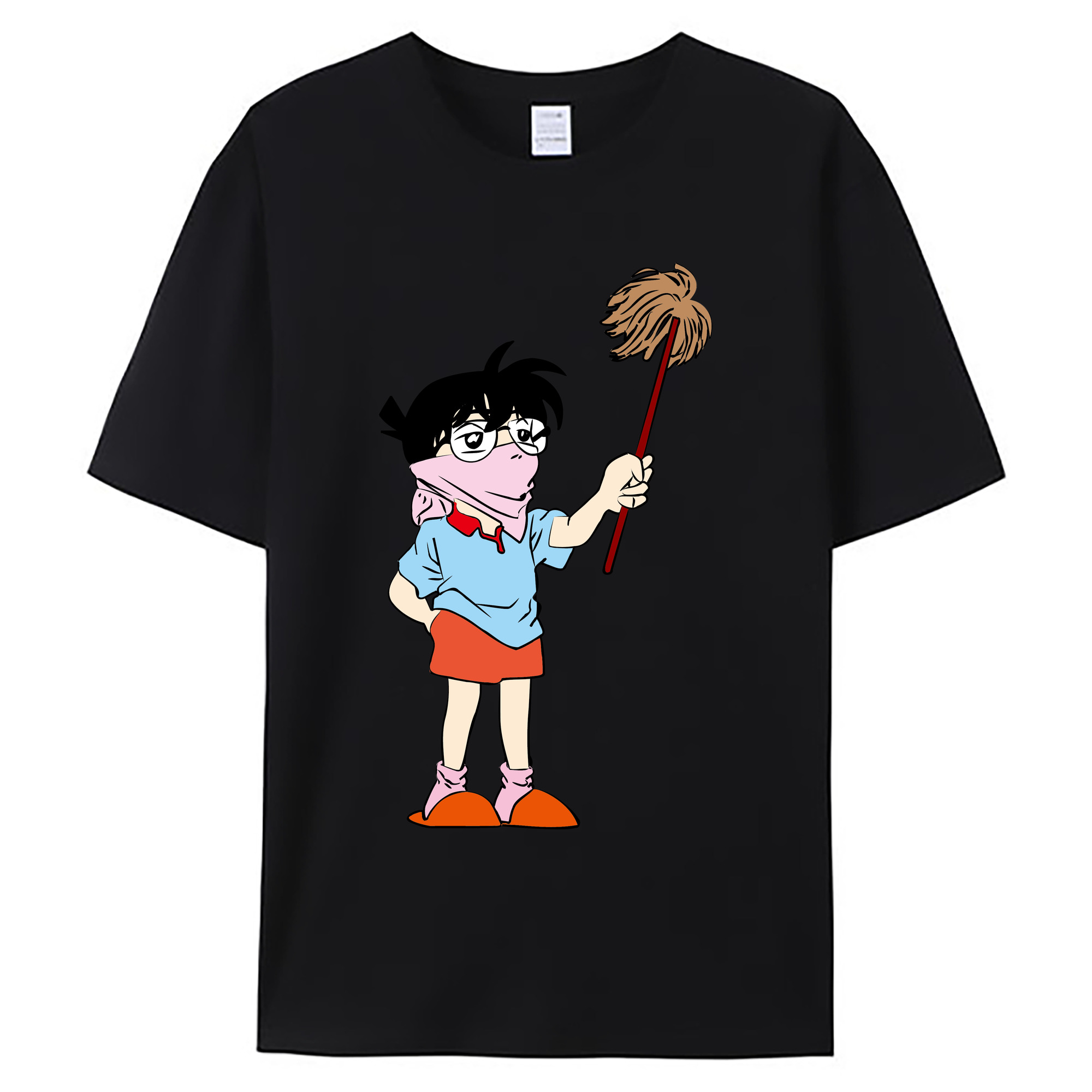 （画像用） 名探偵コナン 江戸川 コナン Detective Conan Conan Edogawa 綿100％ メンズ半袖Tシャツ｜肌触りやわらか＆通気性