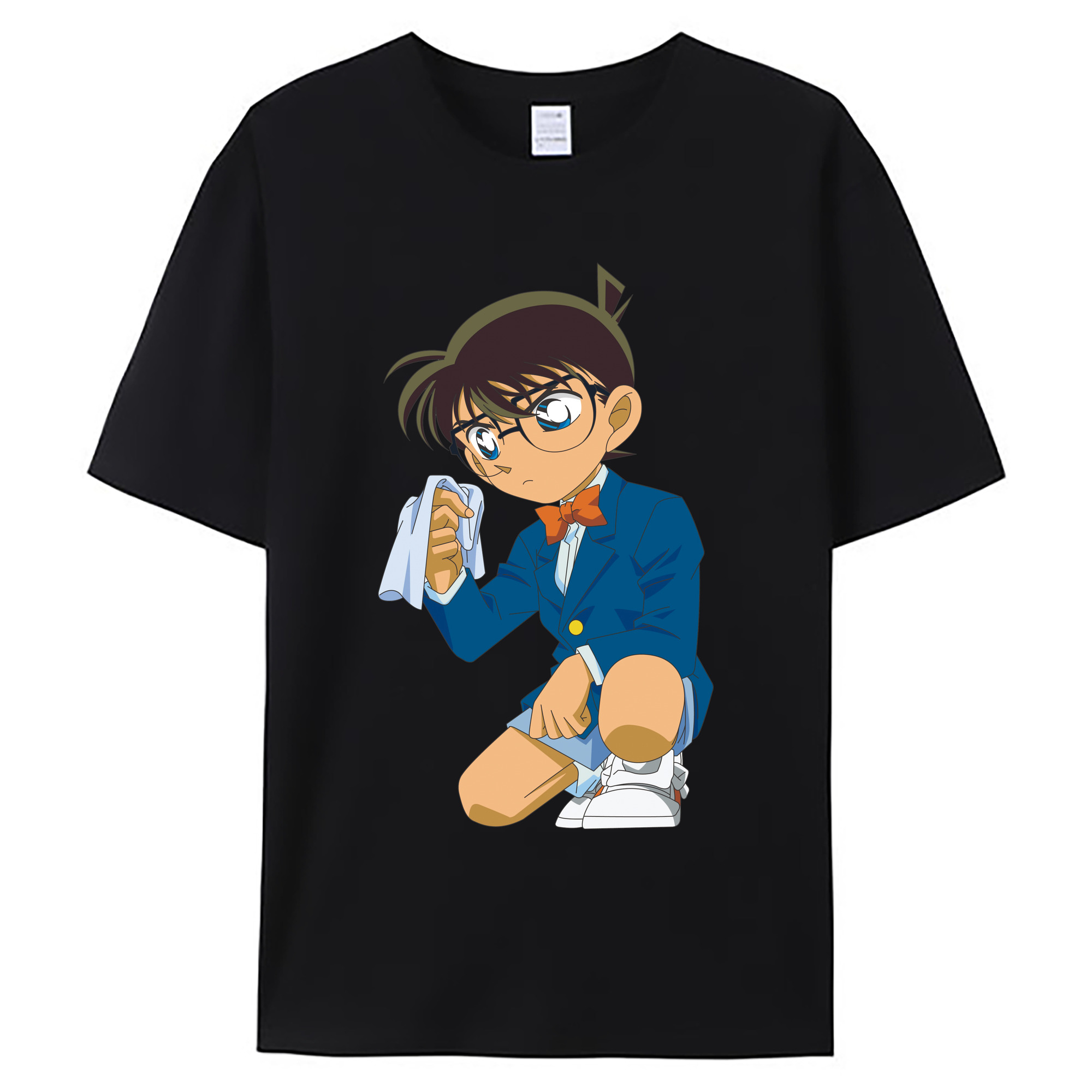 （画像用） 名探偵コナン 江戸川 コナン Detective Conan Conan Edogawa 綿100％ メンズ半袖Tシャツ｜肌触りやわらか＆通気性