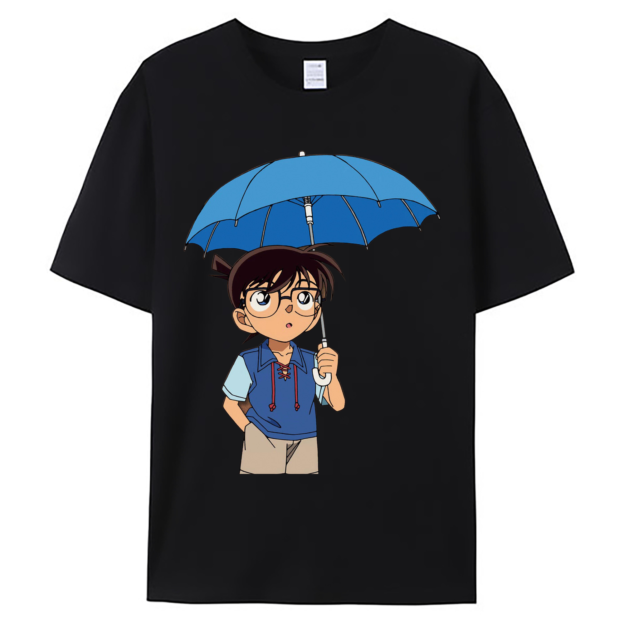 （画像用） 名探偵コナン 江戸川 コナン Detective Conan Conan Edogawa 綿100％ メンズ半袖Tシャツ｜肌触りやわらか＆通気性