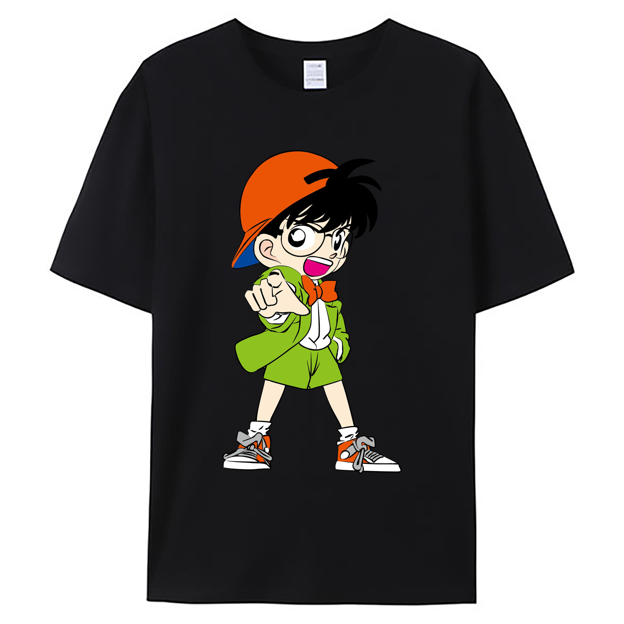 （画像用） 名探偵コナン 江戸川 コナン Detective Conan Conan Edogawa 綿100％ メンズ半袖Tシャツ｜肌触りやわらか＆通気性