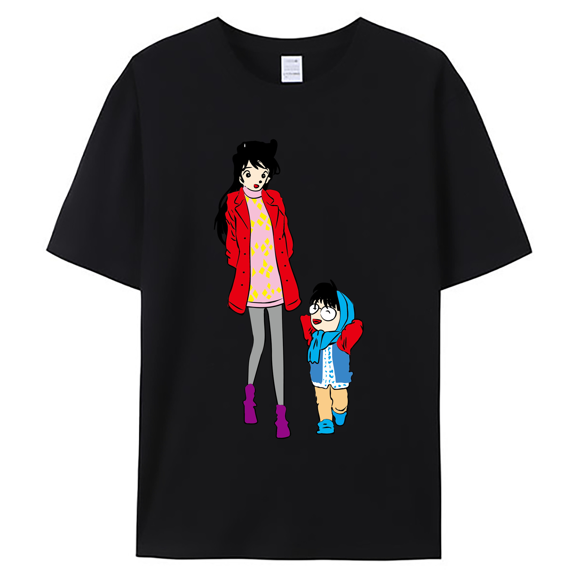 （画像用） 名探偵コナン 江戸川 コナン Detective Conan Conan Edogawa 綿100％ メンズ半袖Tシャツ｜肌触りやわらか＆通気性