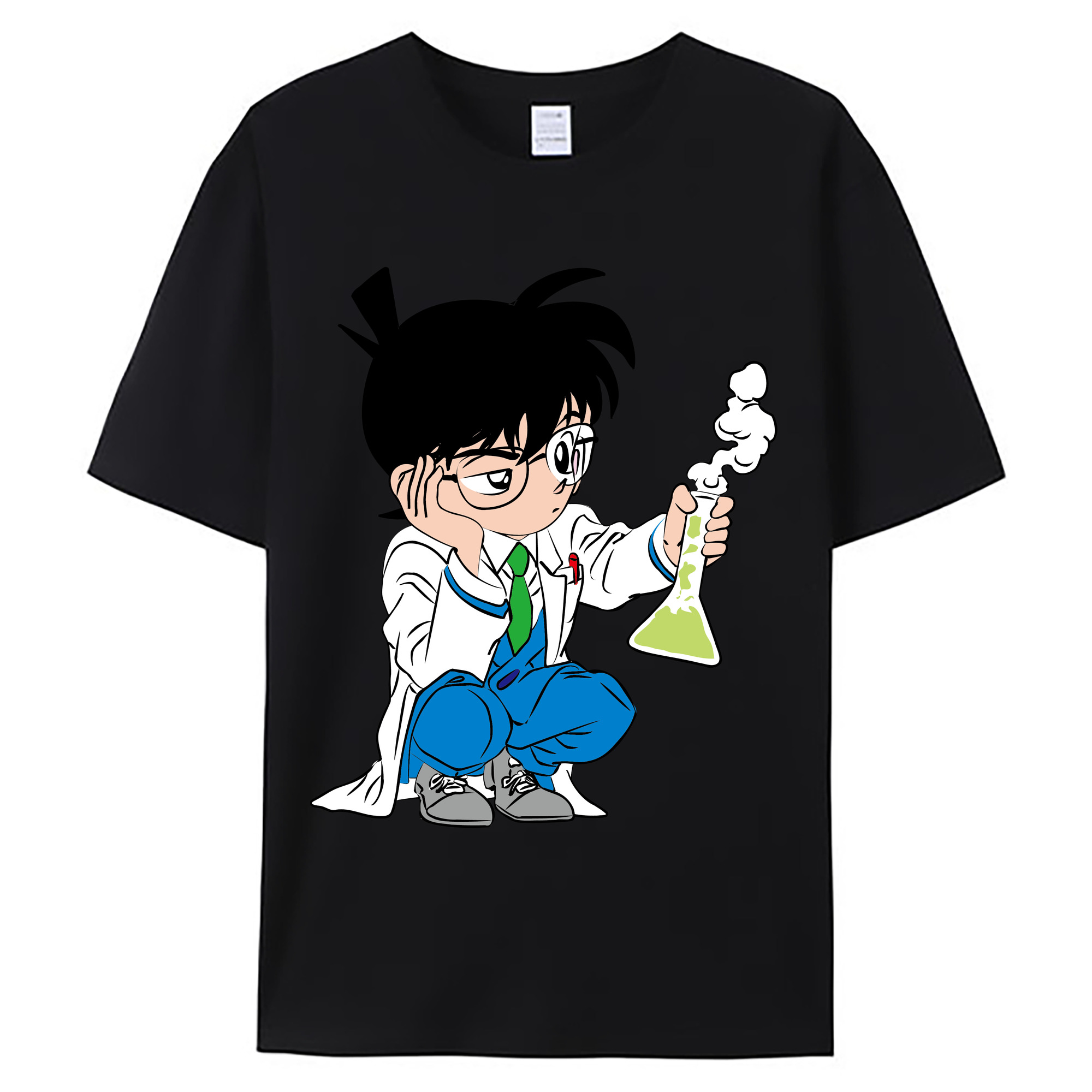（画像用） 名探偵コナン 江戸川 コナン Detective Conan Conan Edogawa 綿100％ メンズ半袖Tシャツ｜肌触りやわらか＆通気性