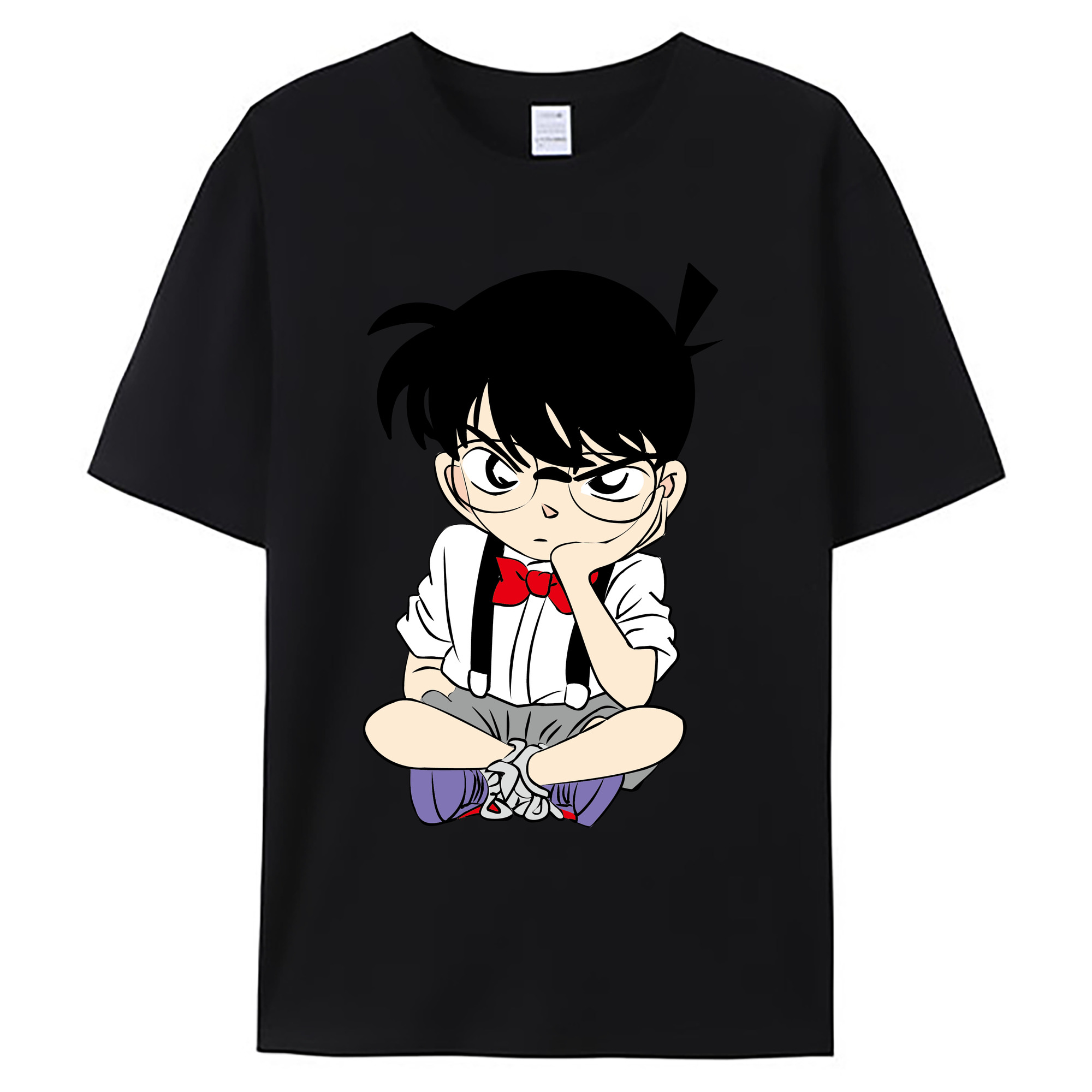 （画像用） 名探偵コナン 江戸川 コナン Detective Conan Conan Edogawa 綿100％ メンズ半袖Tシャツ｜肌触りやわらか＆通気性
