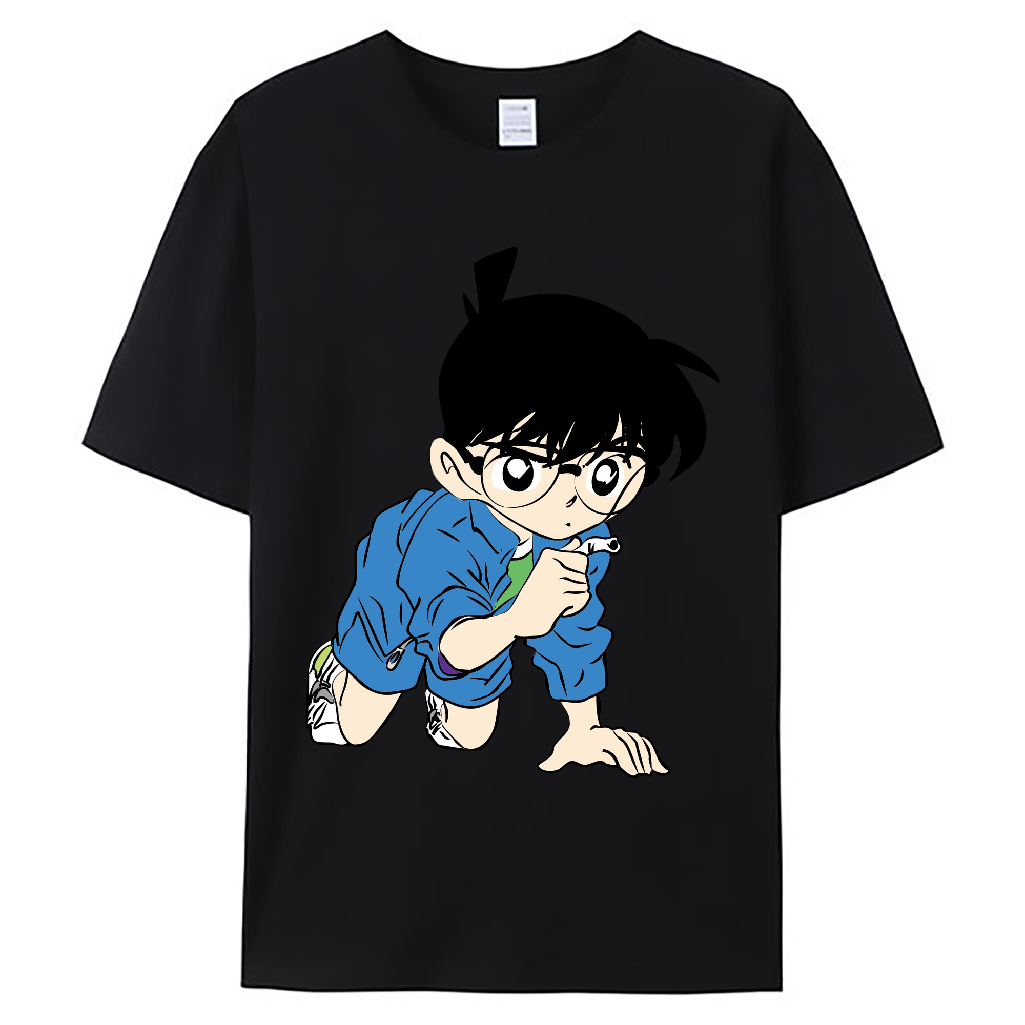 （画像用） 名探偵コナン 江戸川 コナン Detective Conan Conan Edogawa 綿100％ メンズ半袖Tシャツ｜肌触りやわらか＆通気性