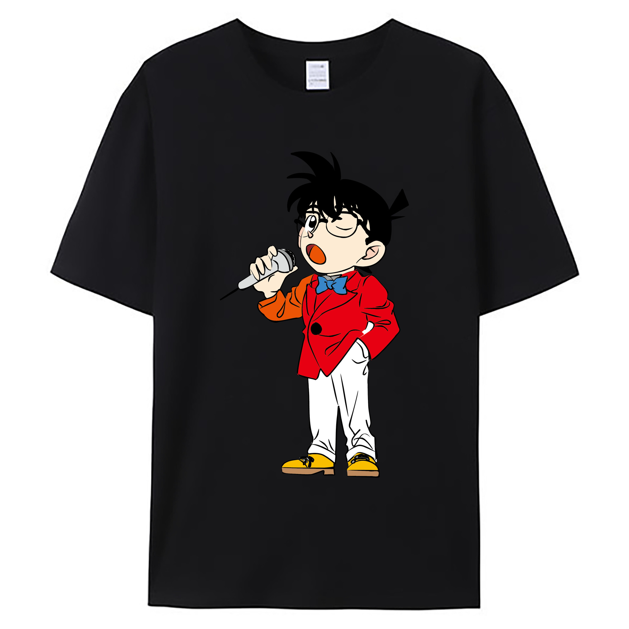 （画像用） 名探偵コナン 江戸川 コナン Detective Conan Conan Edogawa 綿100％ メンズ半袖Tシャツ｜肌触りやわらか＆通気性