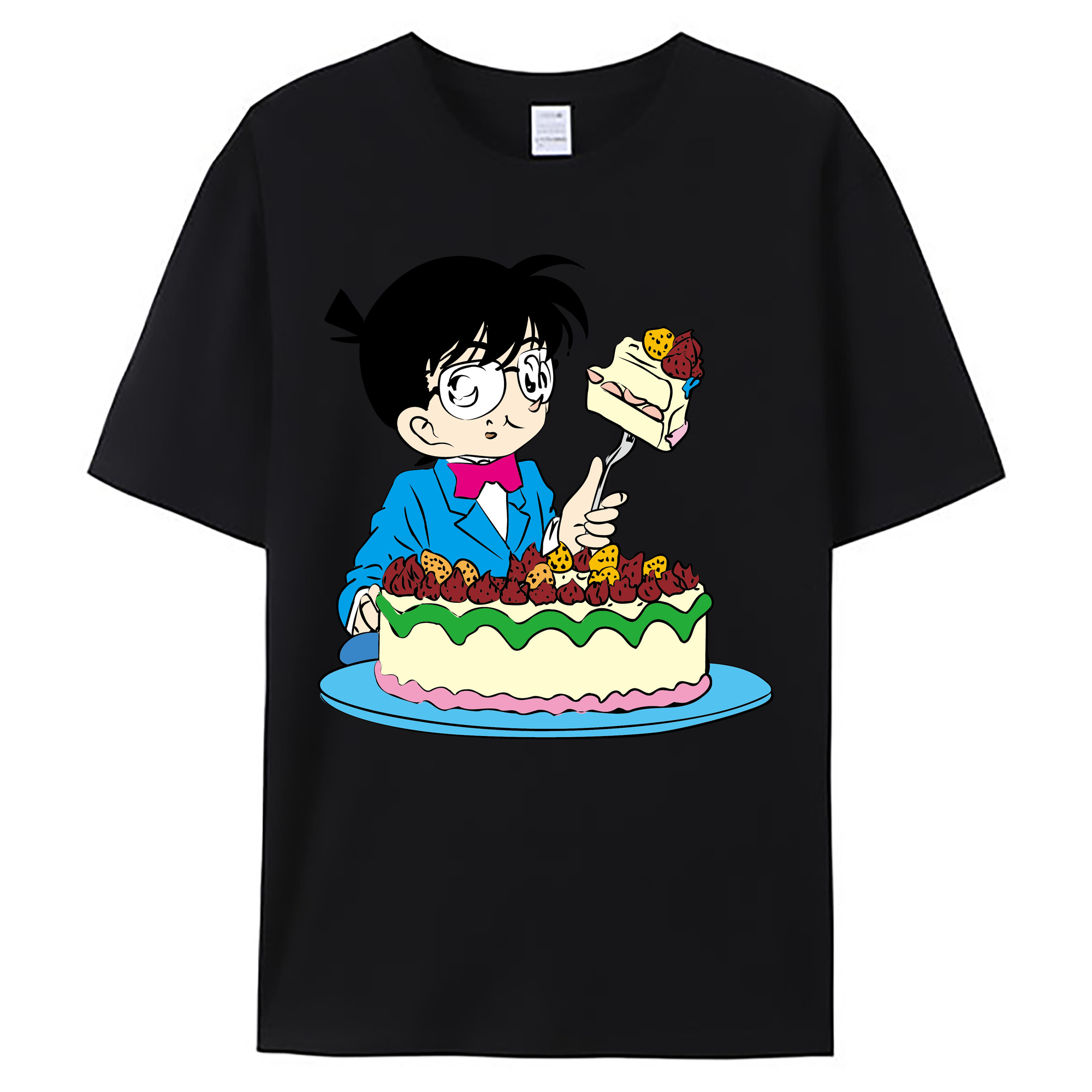（画像用） 名探偵コナン 江戸川 コナン Detective Conan Conan Edogawa 綿100％ メンズ半袖Tシャツ｜肌触りやわらか＆通気性