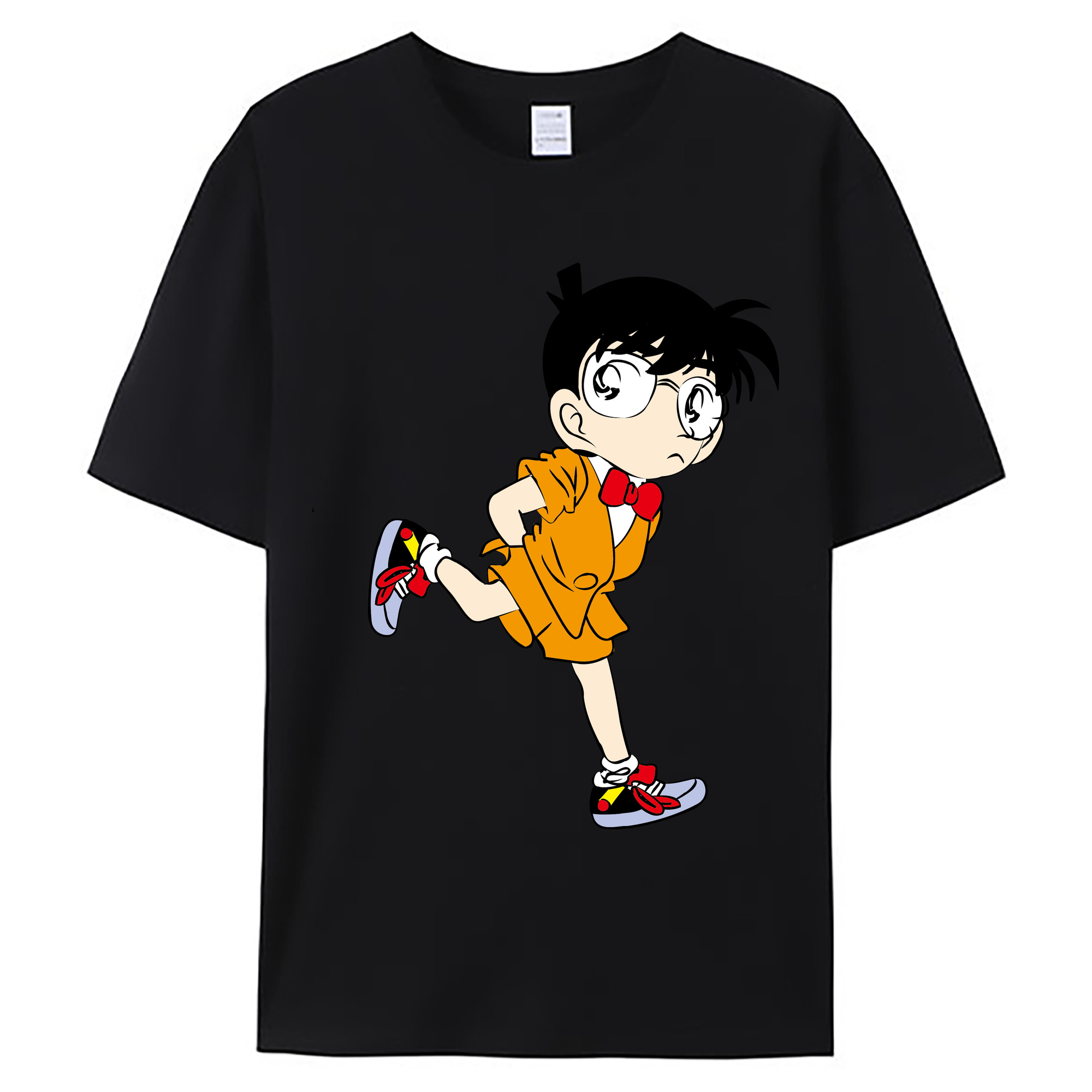 （画像用） 名探偵コナン 江戸川 コナン Detective Conan Conan Edogawa 綿100％ メンズ半袖Tシャツ｜肌触りやわらか＆通気性