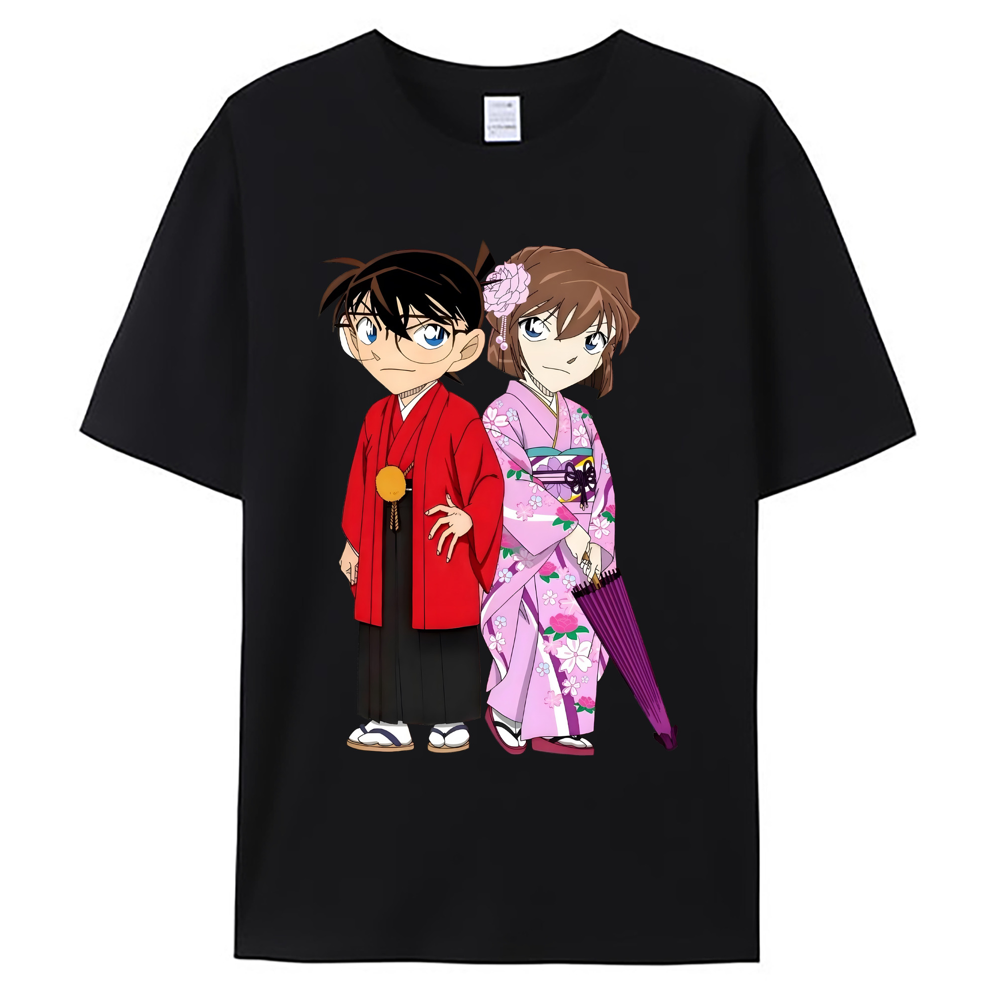 （画像用） 名探偵コナン 江戸川 コナン Detective Conan Conan Edogawa 綿100％ メンズ半袖Tシャツ｜肌触りやわらか＆通気性