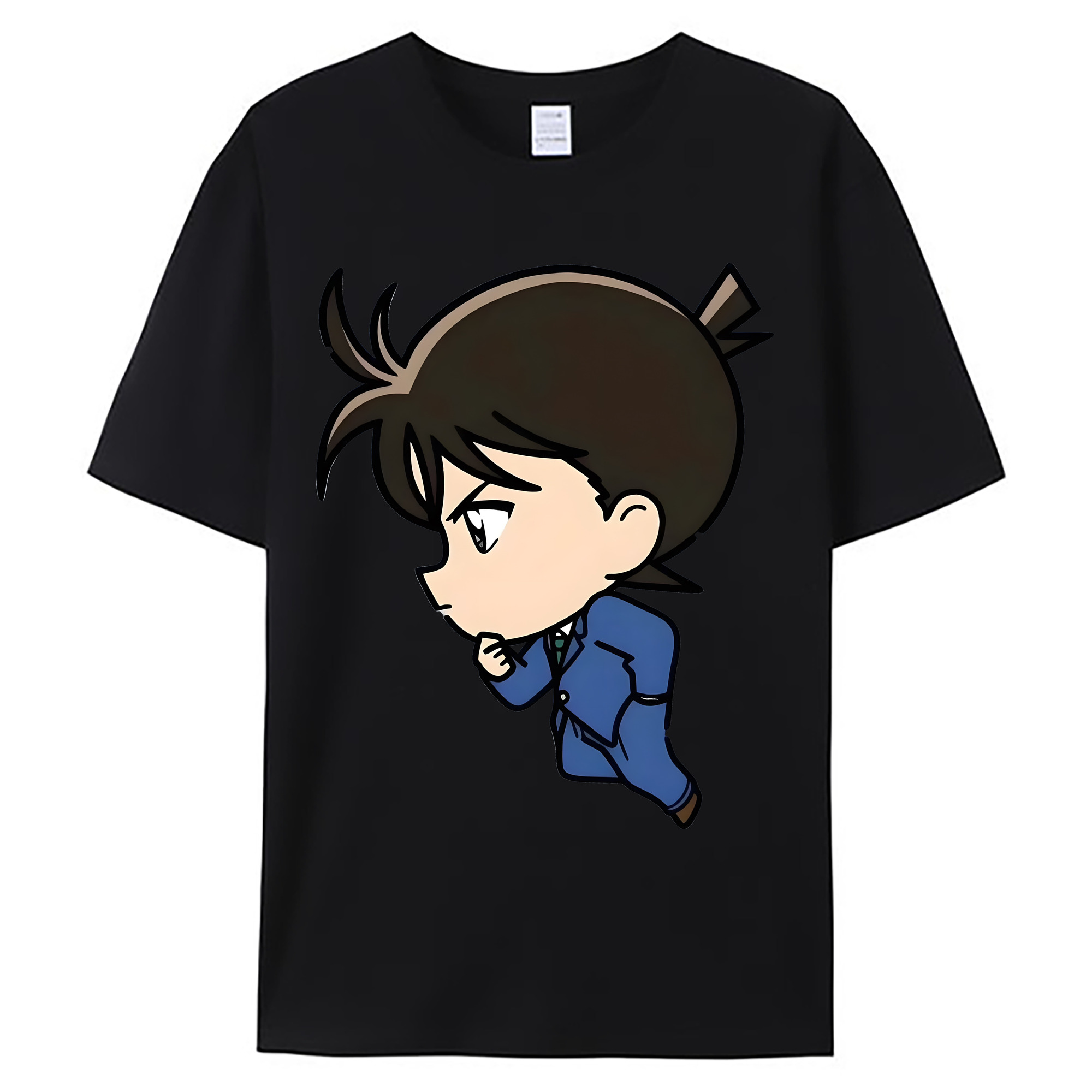 （画像用） 名探偵コナン 江戸川 コナン Detective Conan Conan Edogawa 綿100％ メンズ半袖Tシャツ｜肌触りやわらか＆通気性