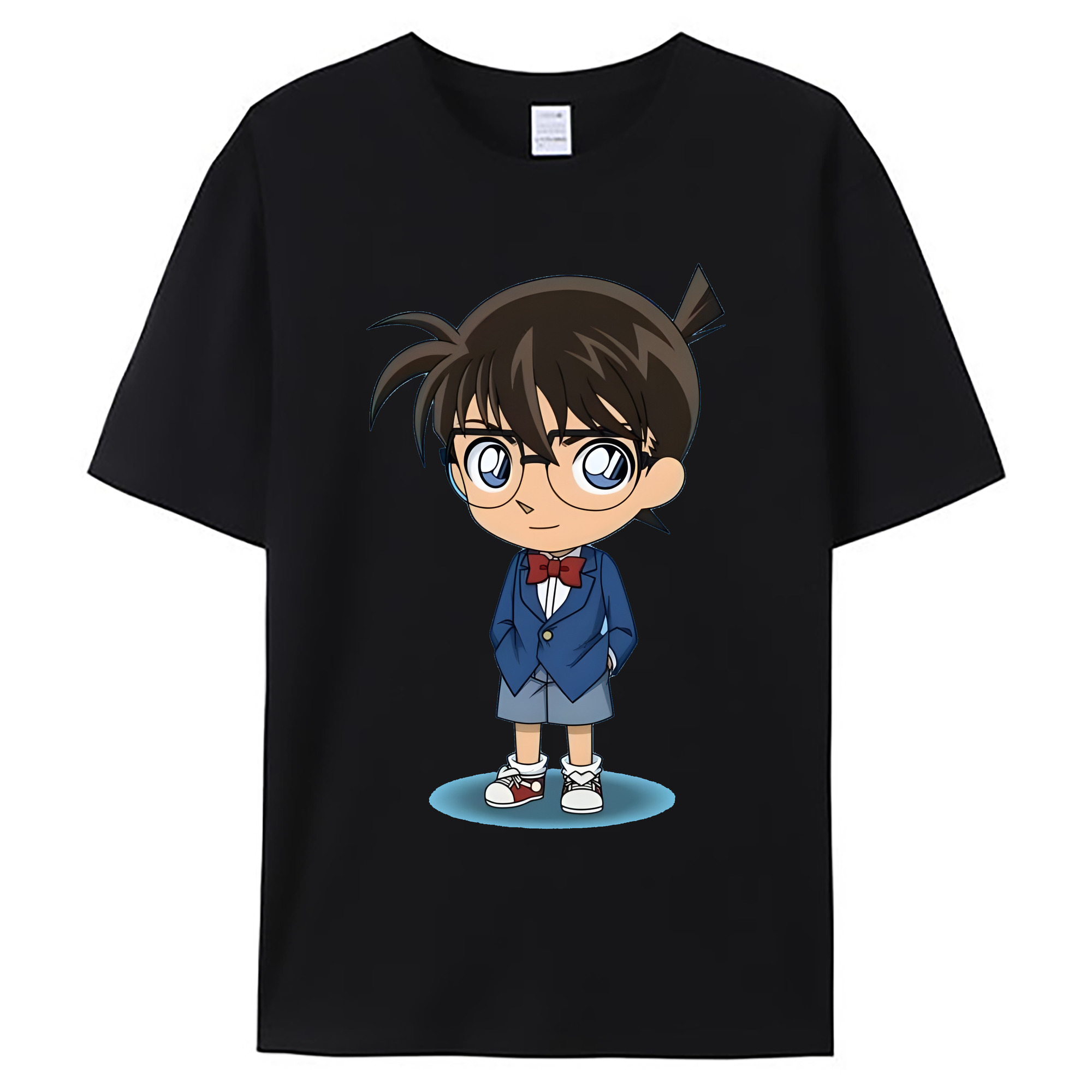 （画像用） 名探偵コナン 江戸川 コナン Detective Conan Conan Edogawa 綿100％ メンズ半袖Tシャツ｜肌触りやわらか＆通気性