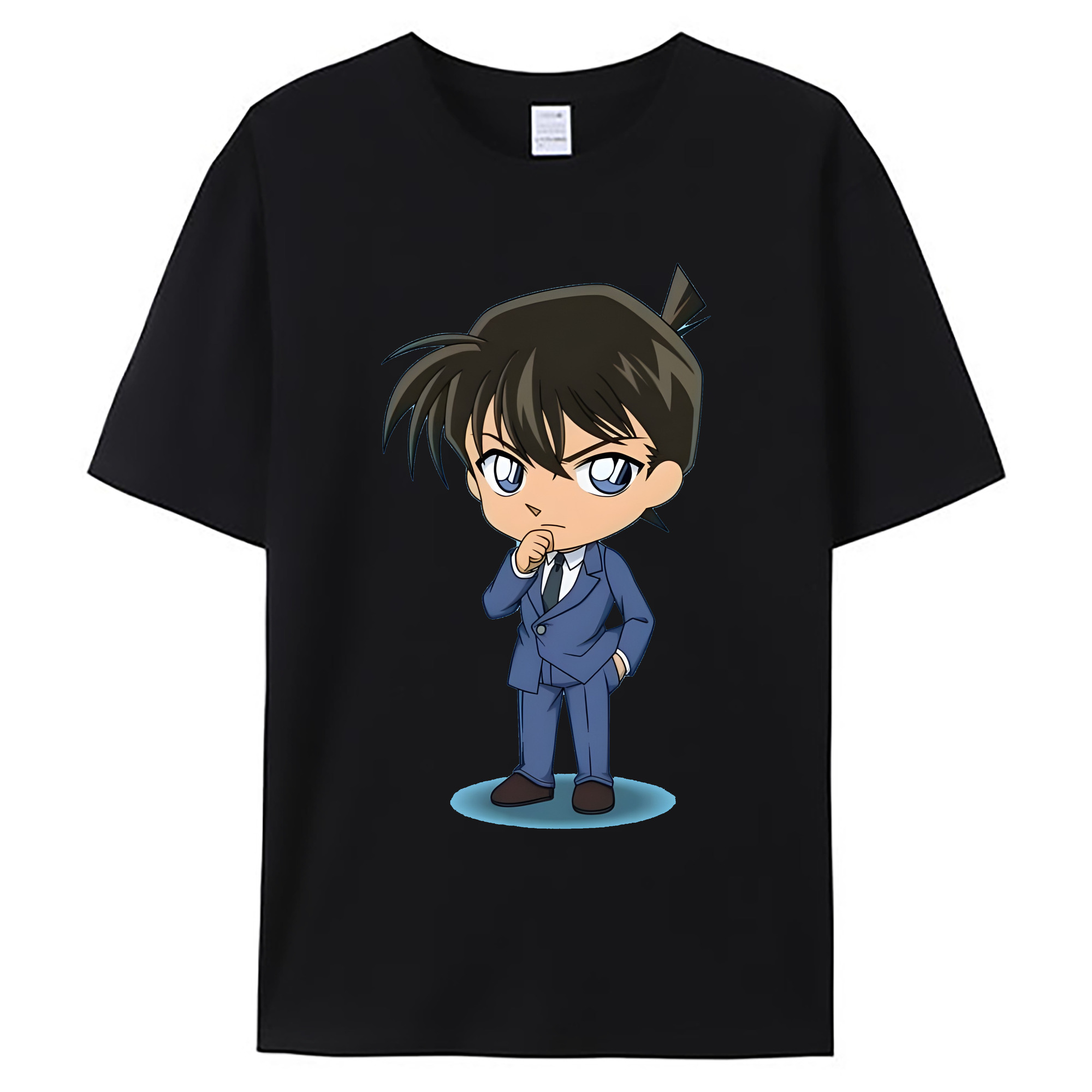 （画像用） 名探偵コナン 江戸川 コナン Detective Conan Conan Edogawa 綿100％ メンズ半袖Tシャツ｜肌触りやわらか＆通気性