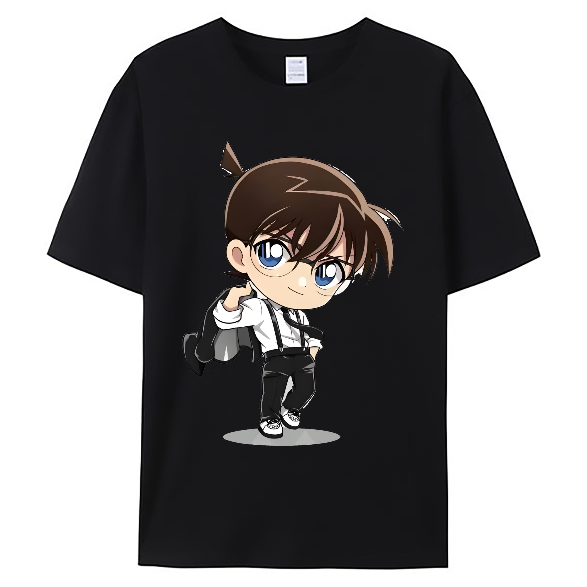 （画像用） 名探偵コナン 江戸川 コナン Detective Conan Conan Edogawa 綿100％ メンズ半袖Tシャツ｜肌触りやわらか＆通気性